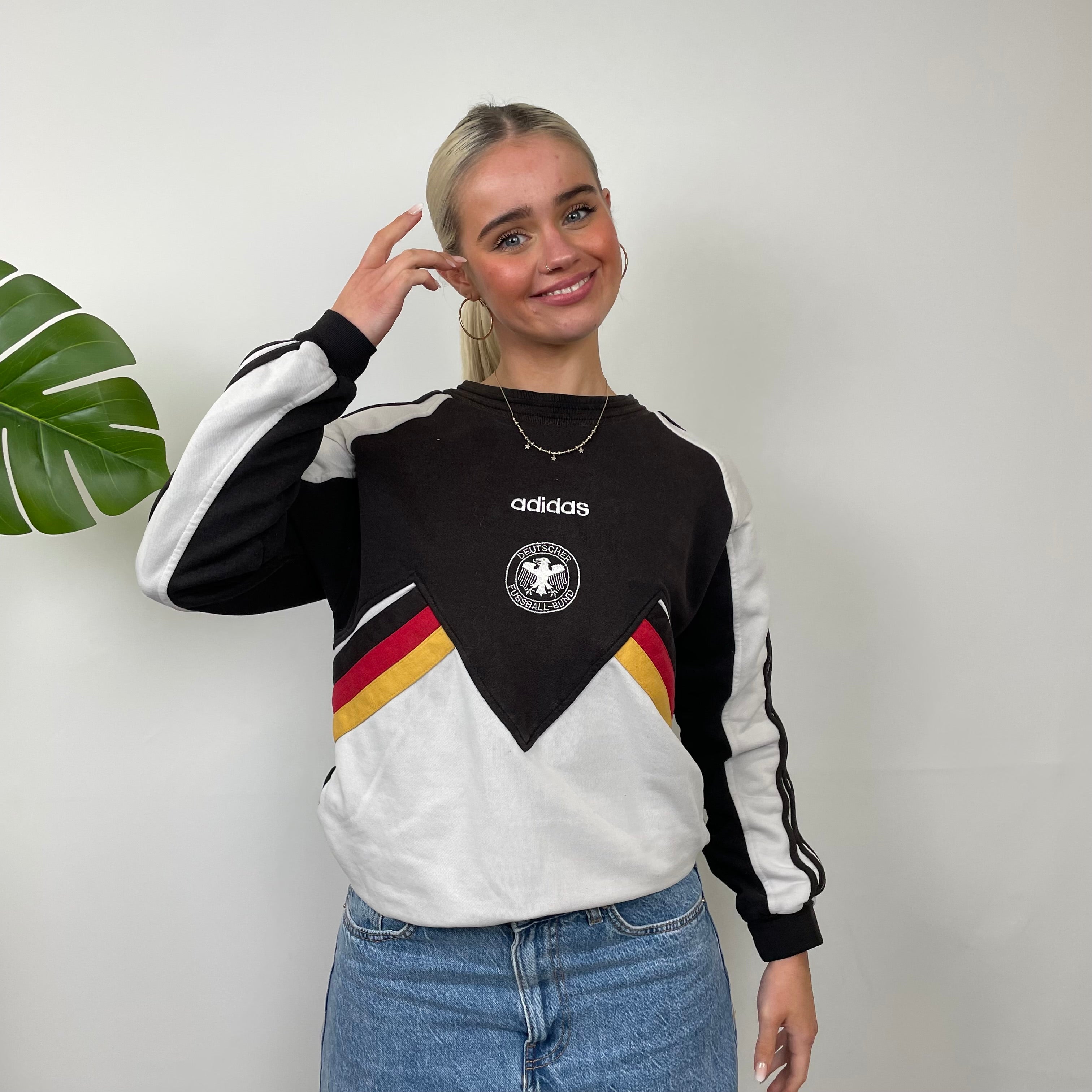 Adidas x Germany FC RARE Embroidered Spell Out Sweatshirt (S)