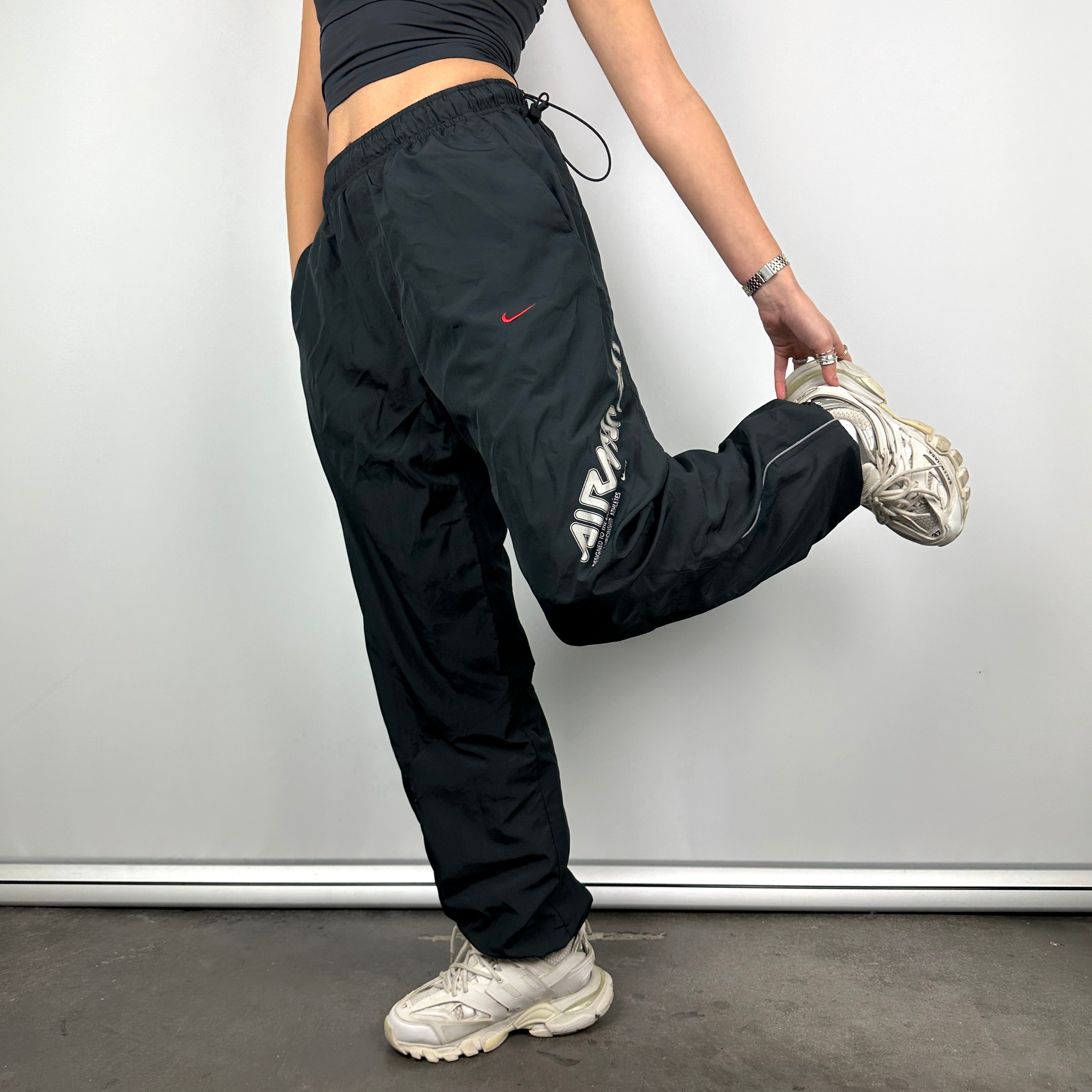 Nike Air Max Black Spell Out Track Pants (L)