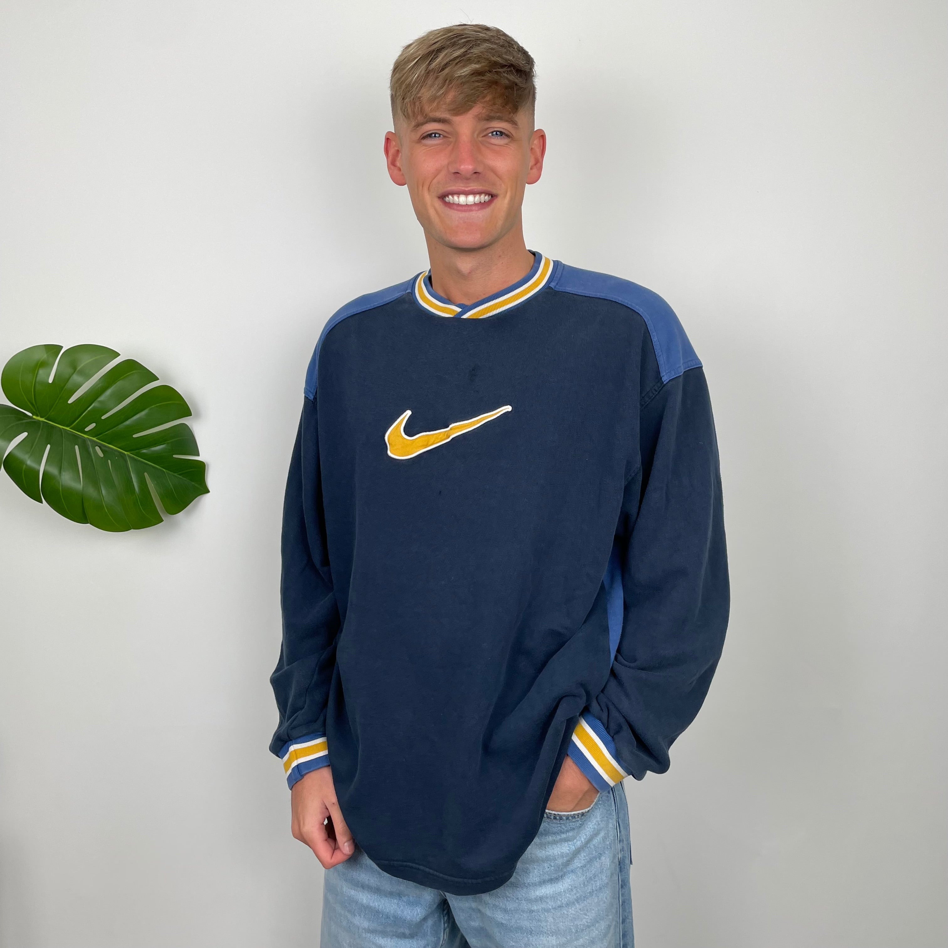 Nike Navy Embroidered Centre Swoosh Sweatshirt (L)