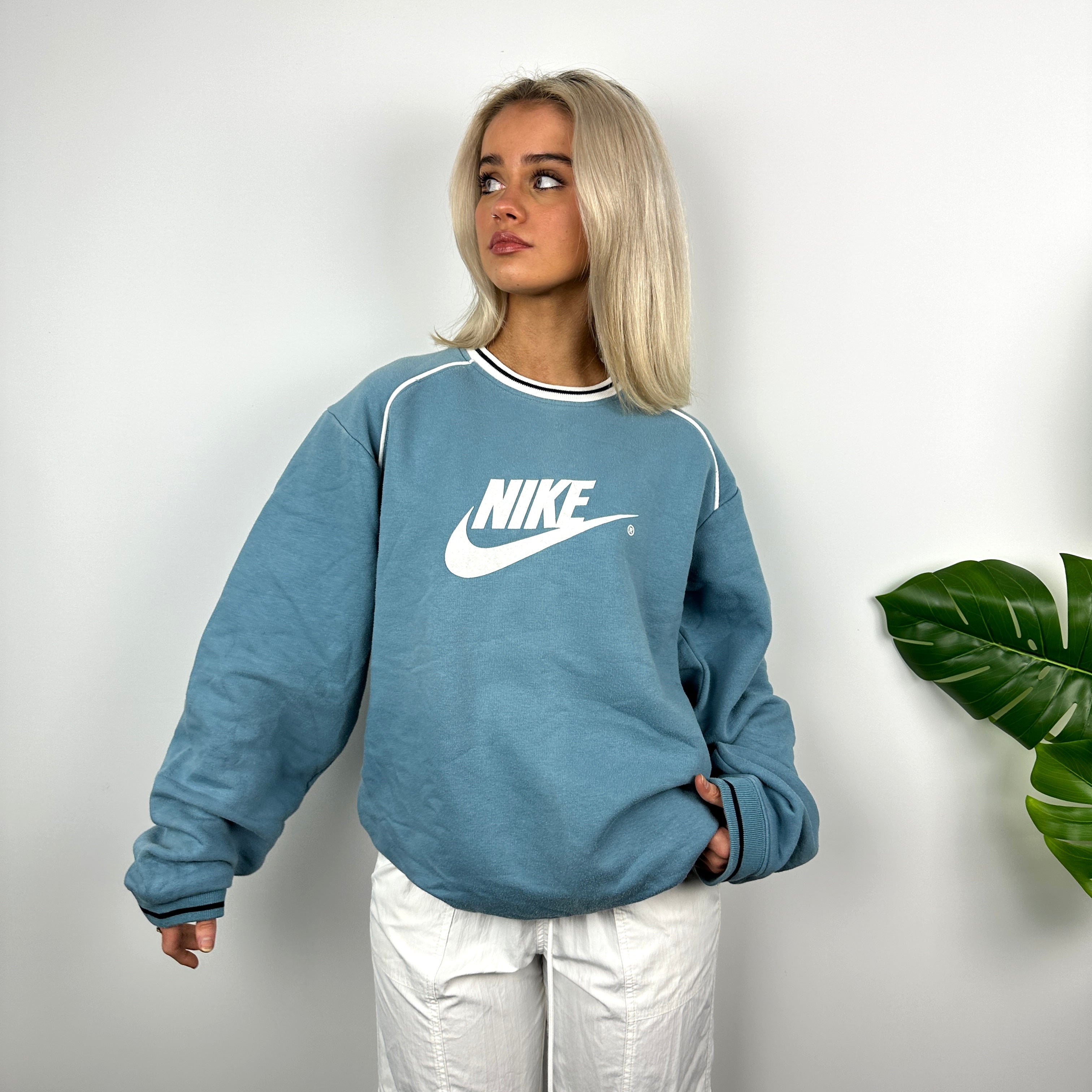 Nike Baby Blue Spell Out Sweatshirt (M)