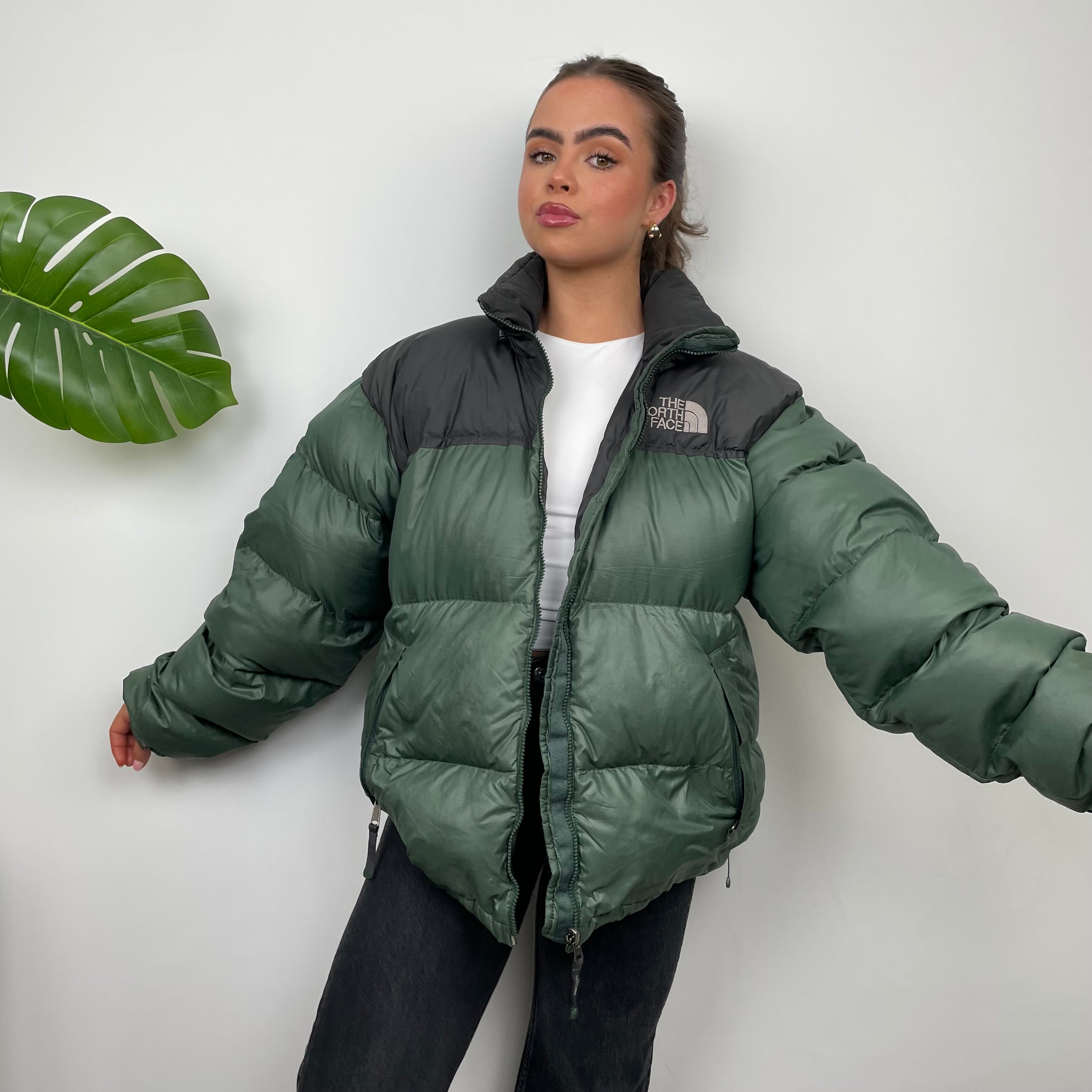 The North Face Green Nuptse 700 Puffer Jacket (L)