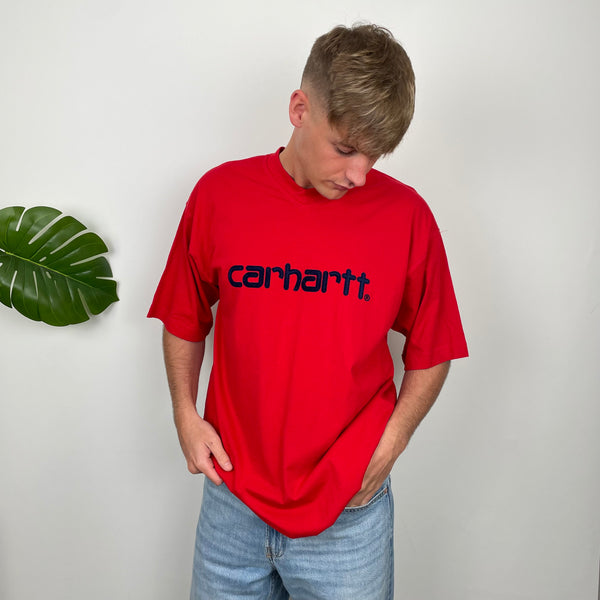 Carhartt Red Spell Out T Shirt (XL)