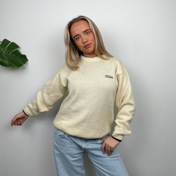Kickers Cream Spell Out Knitted Sweater (L)