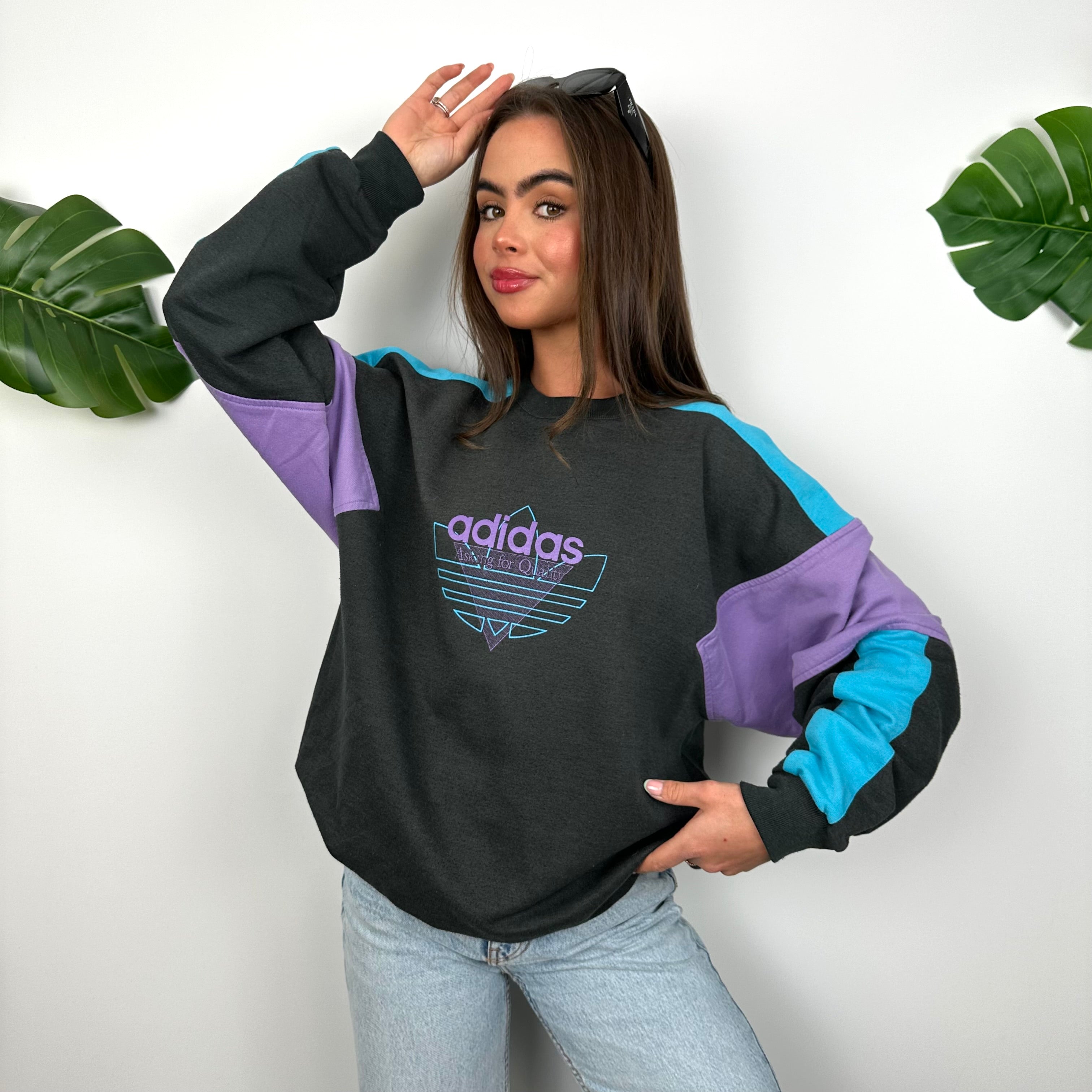 Adidas Black Spell Out Sweatshirt (M)