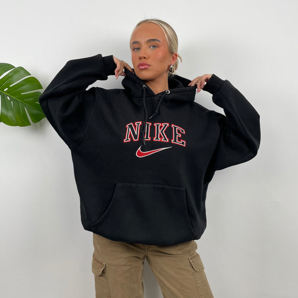 Nike Black Embroidered Spell Out Hoodie (L)