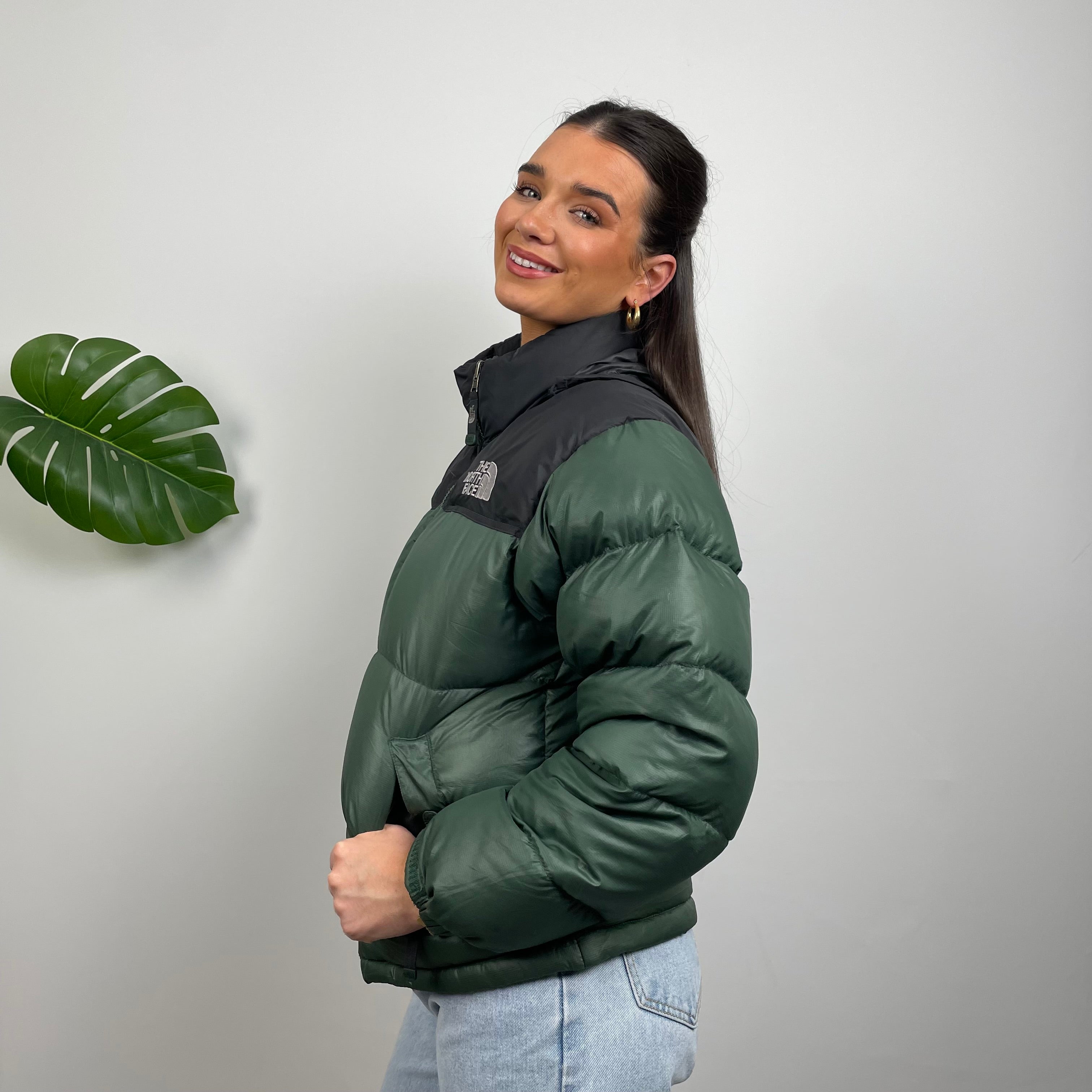 The North Face Green Nuptse 700 Puffer Jacket (S)