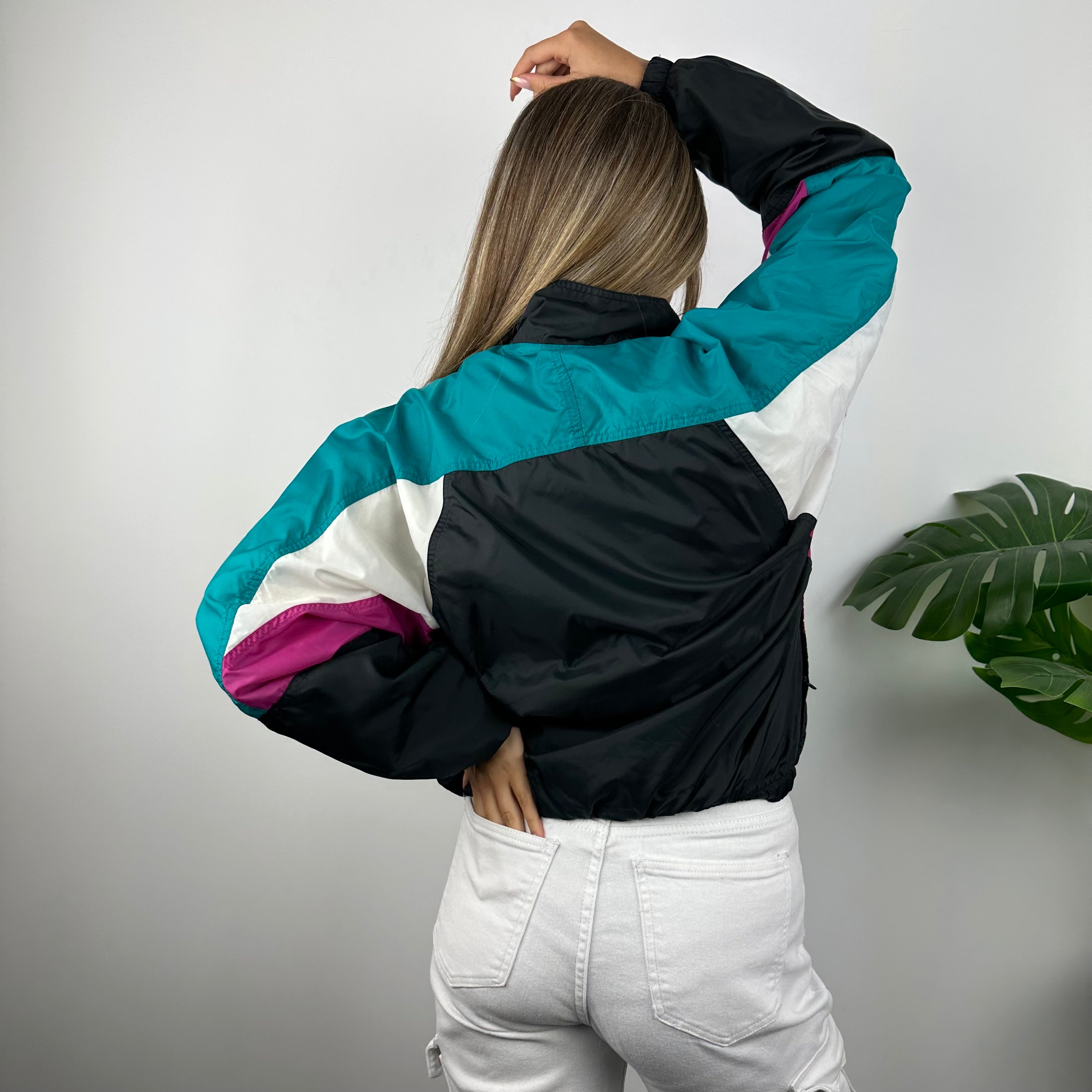 Nike Colour Block Embroidered Spell Out Windbreaker Jacket (S)