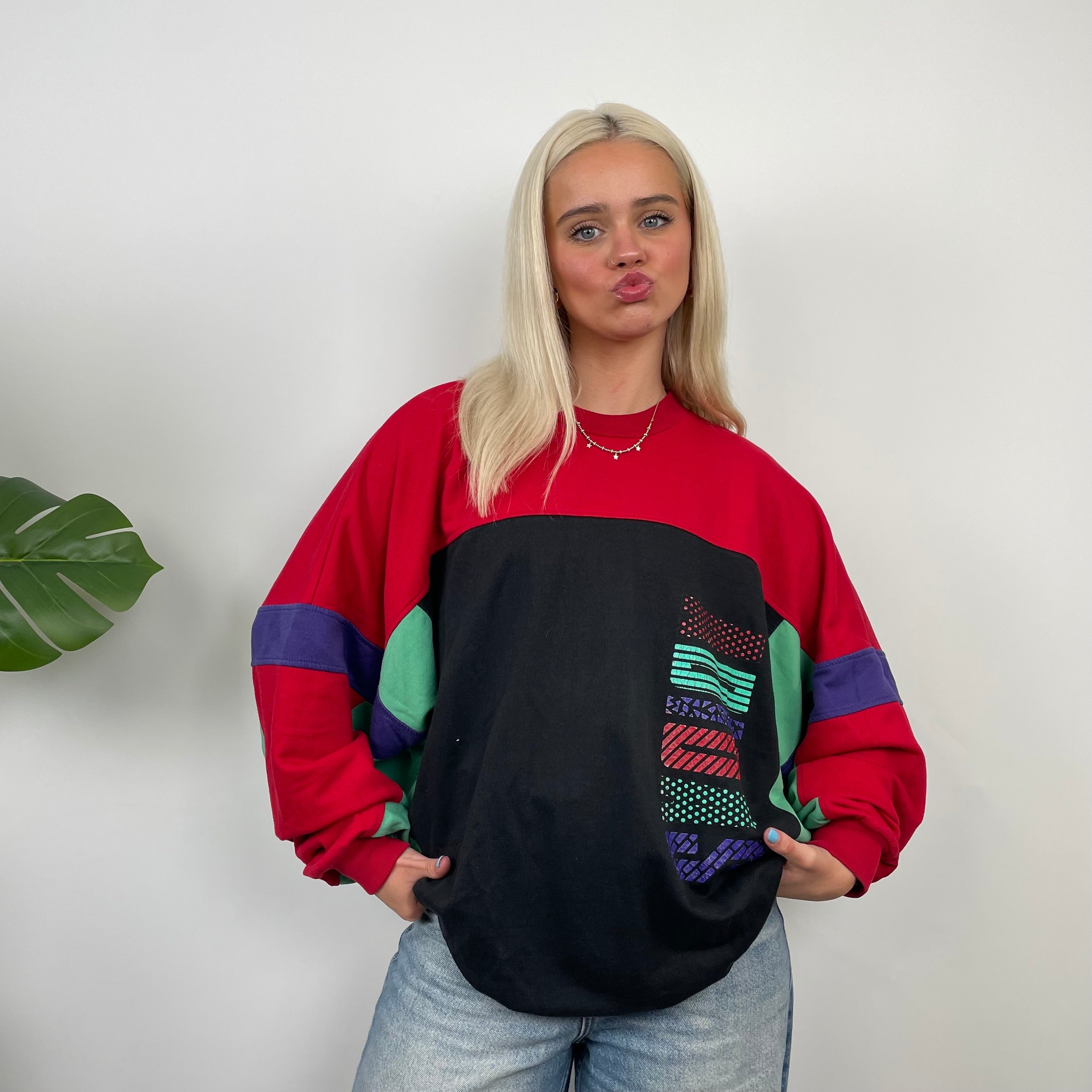 Adidas Colour Block Spell Out Sweatshirt (L)