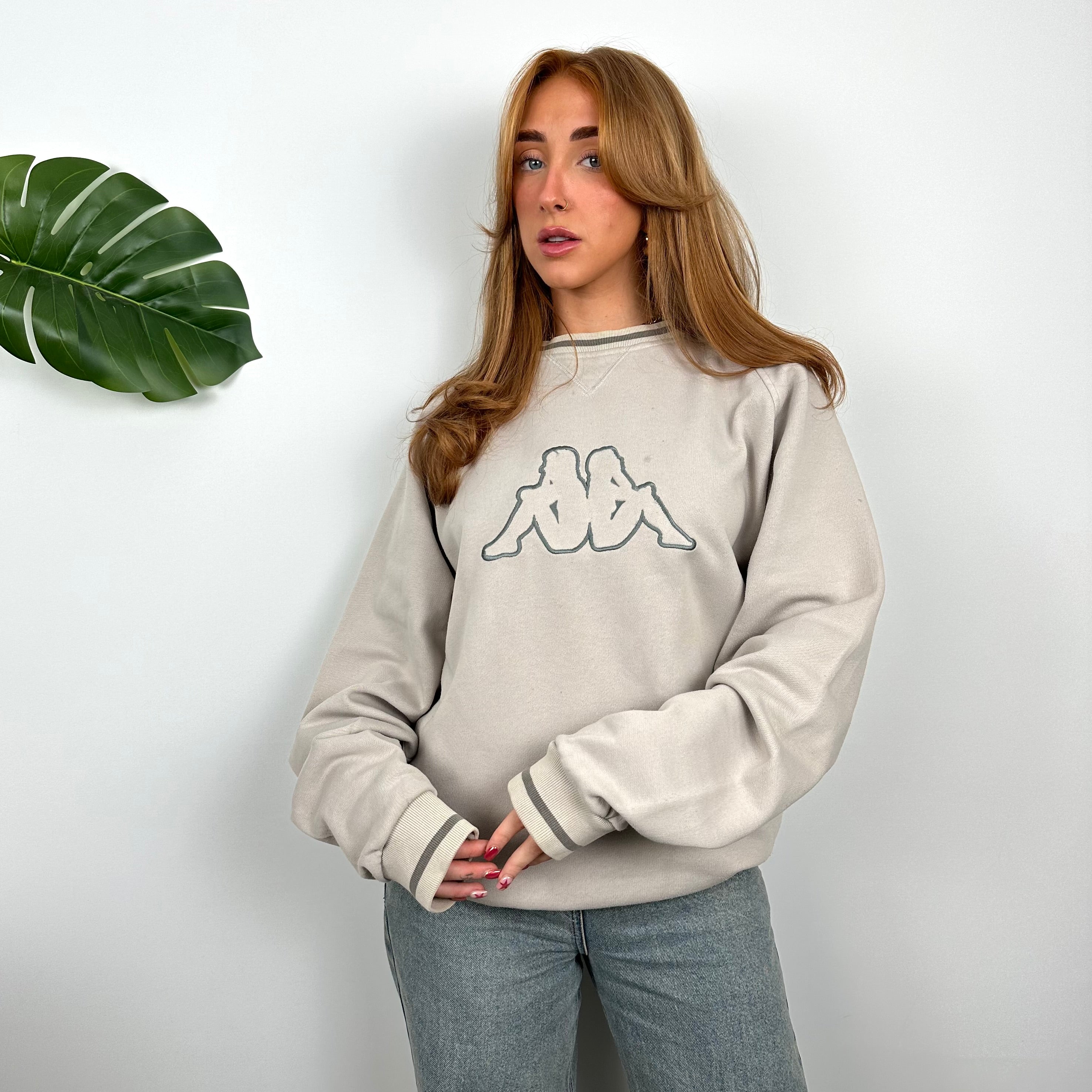 Kappa Tan Embroidered Logo Sweatshirt (M)