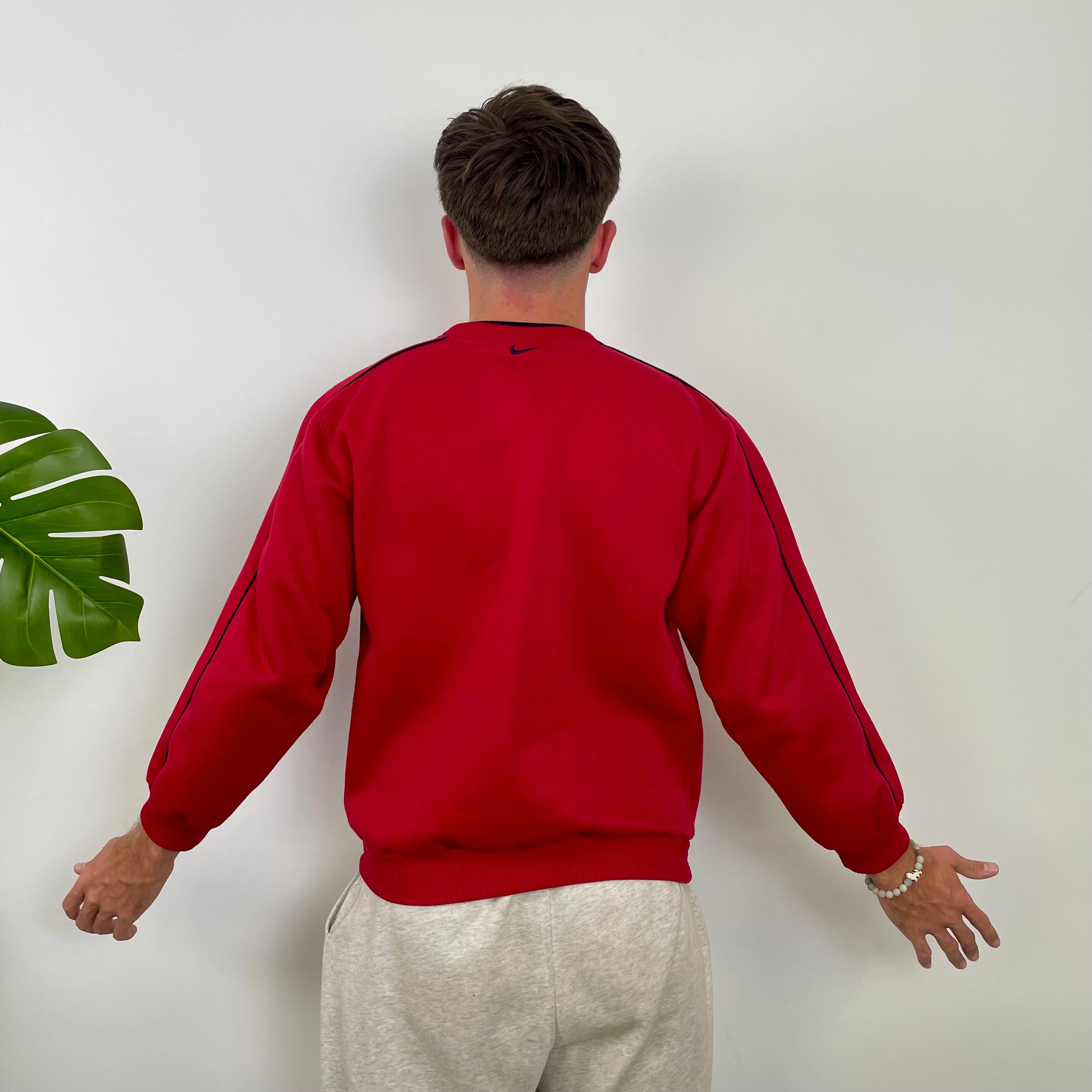 Nike Red Embroidered Spell Out Sweatshirt (S)