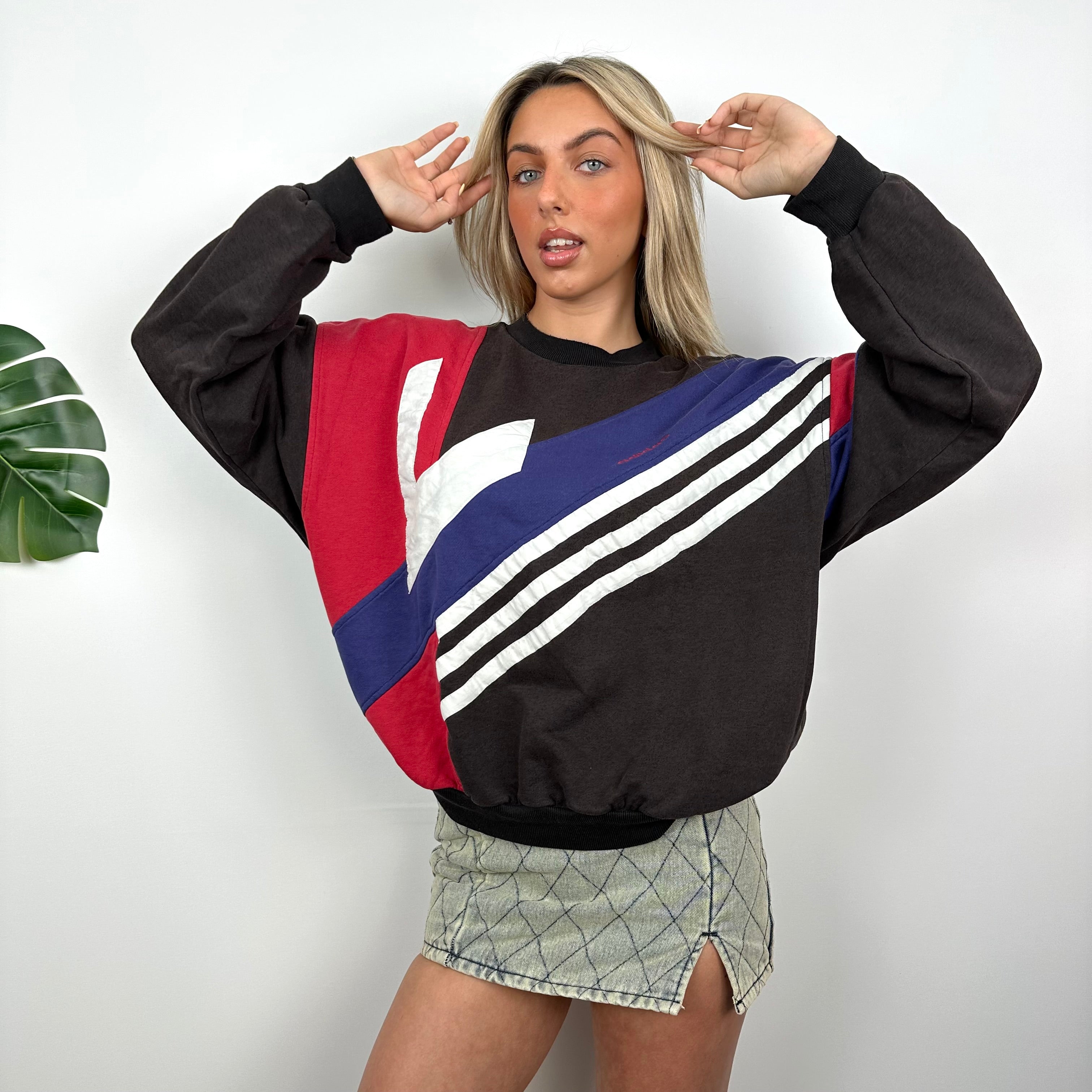 Adidas Black Colour Block Sweatshirt (S)