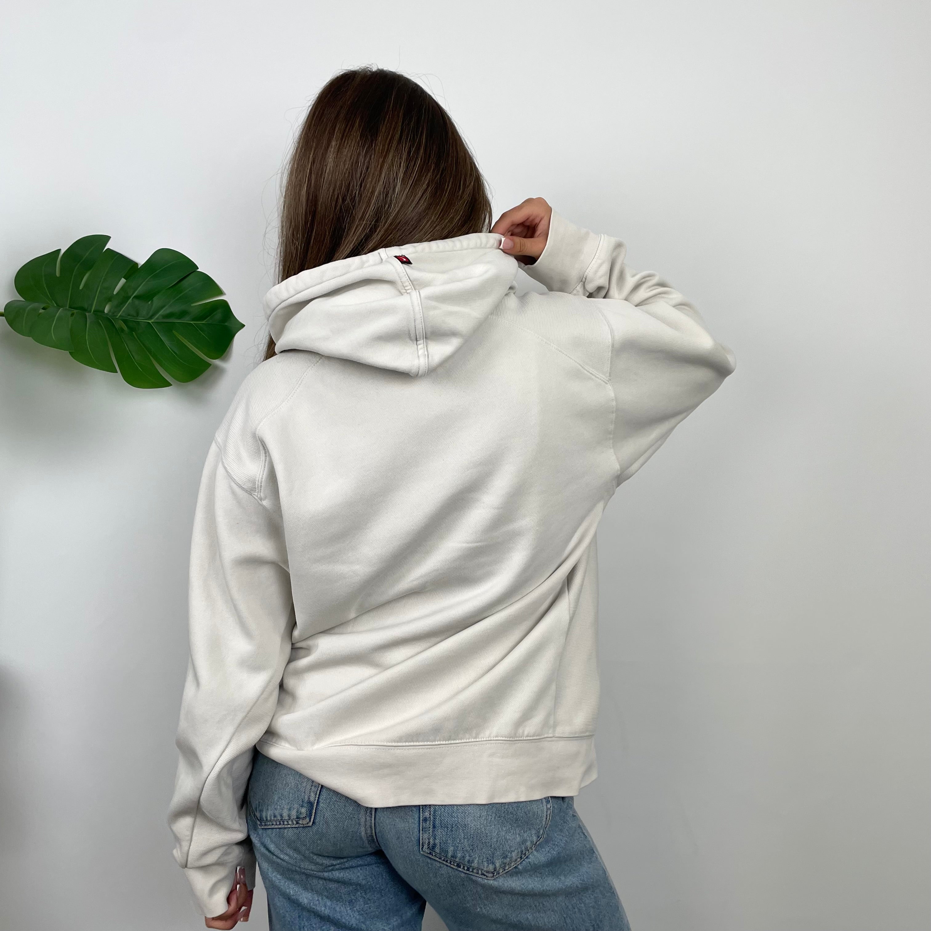 Nike White Embroidered Spell Out Hoodie (M)