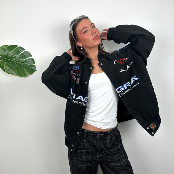 Viagra RARE Black NASCAR Racing Jacket (L)