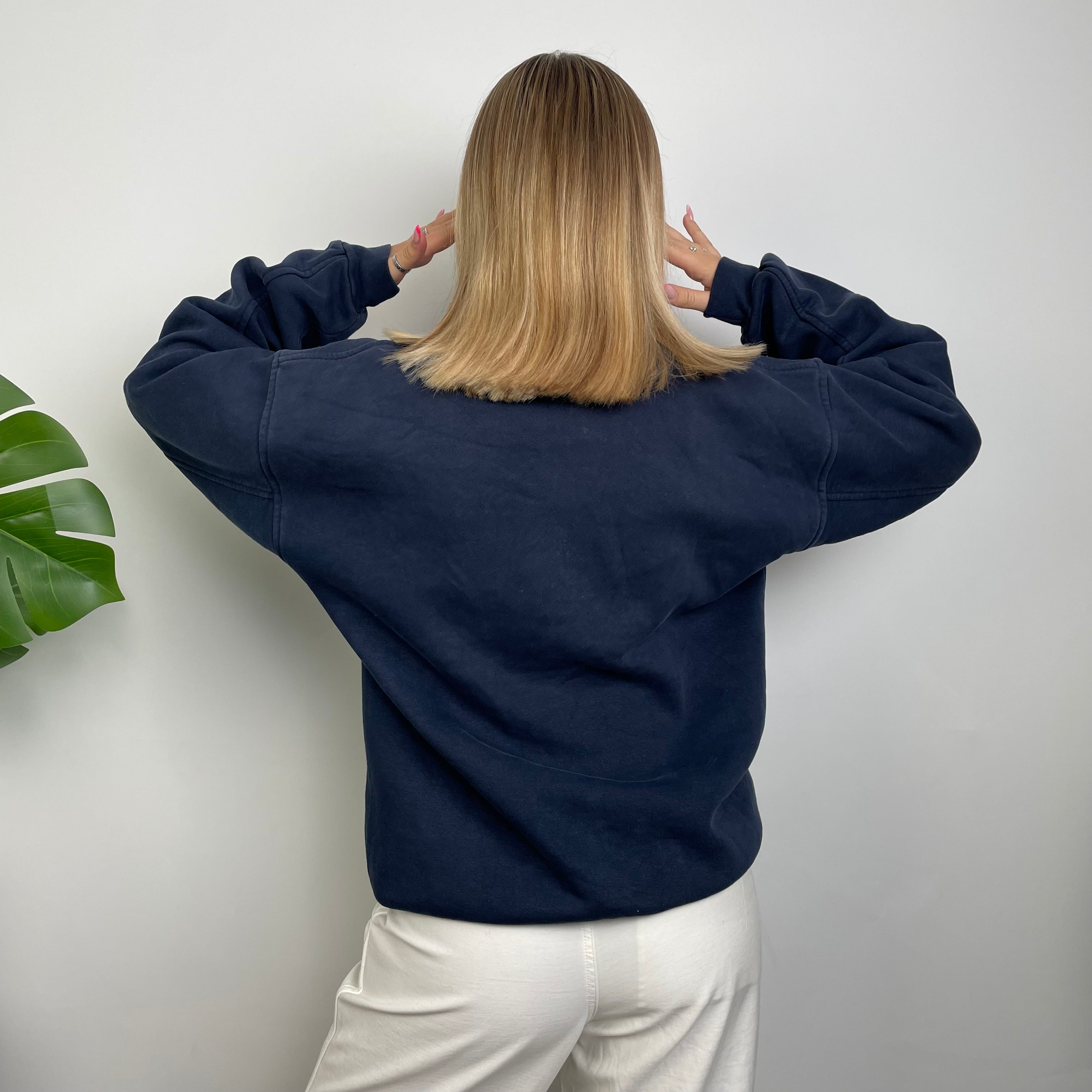 Adidas Equipment RARE Navy Embroidered Spell Out Sweatshirt (XL)