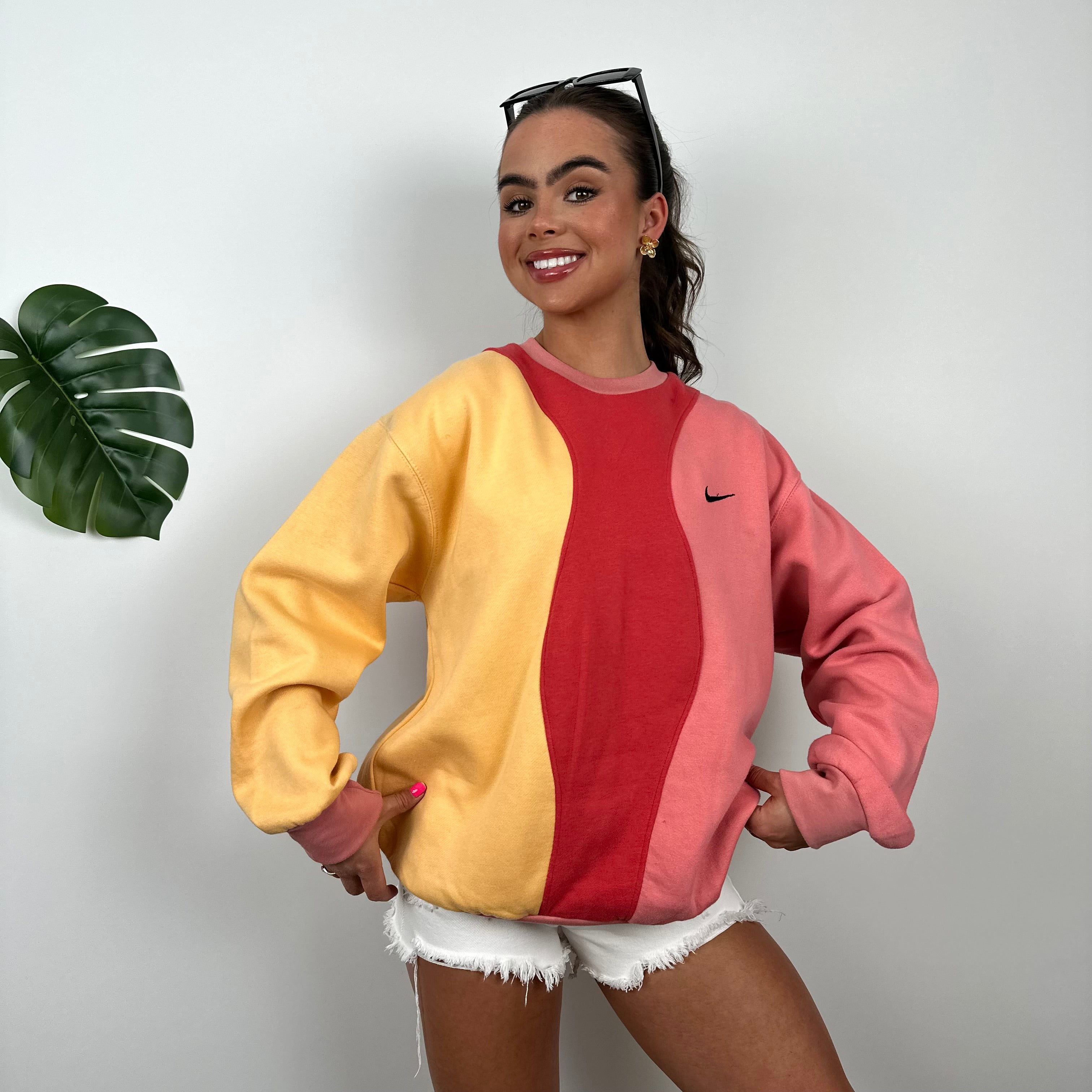 Nike Multi Coloured Embroidered Swoosh Sweatshirt (M)