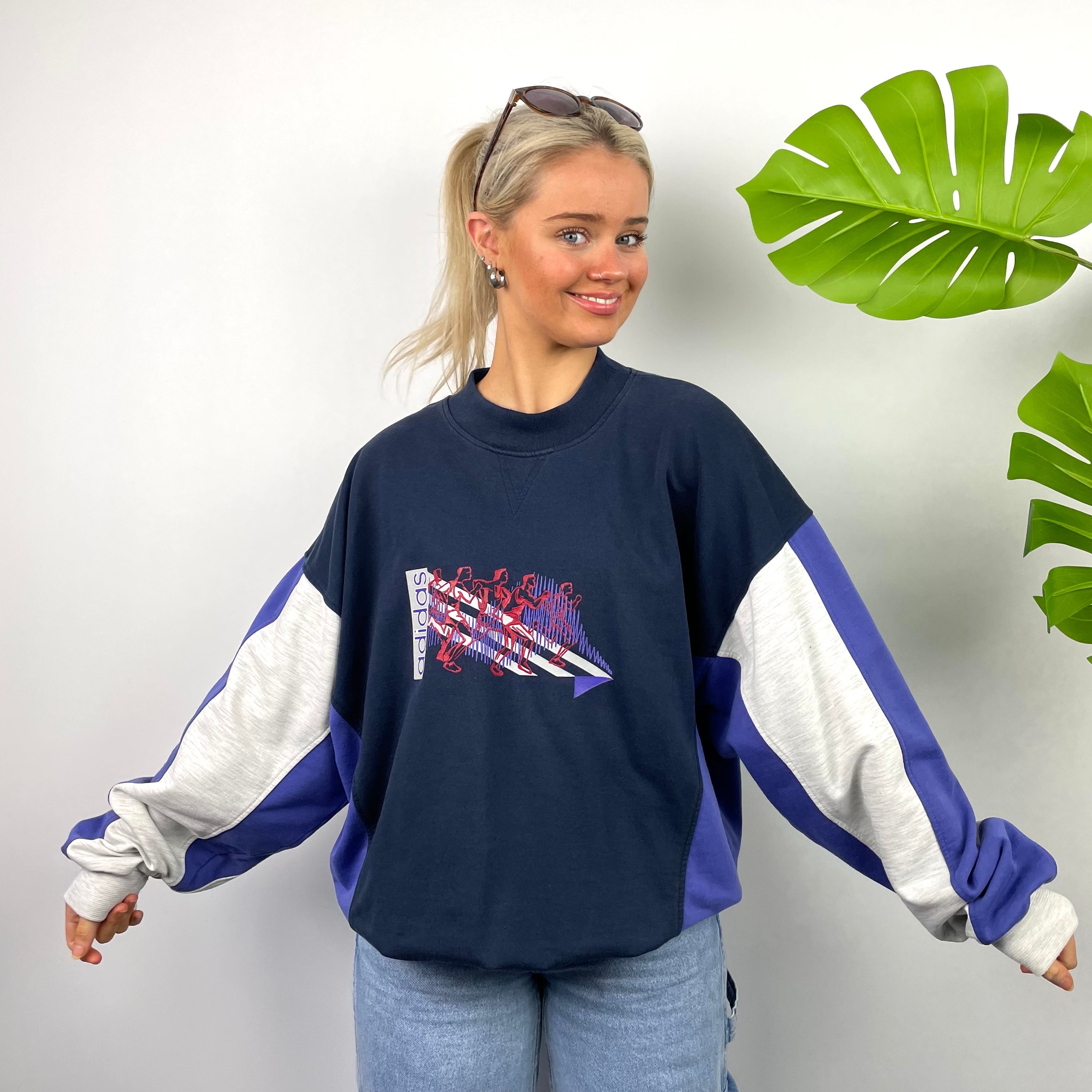 Adidas RARE Colour Block Spell Out Sweatshirt (S)