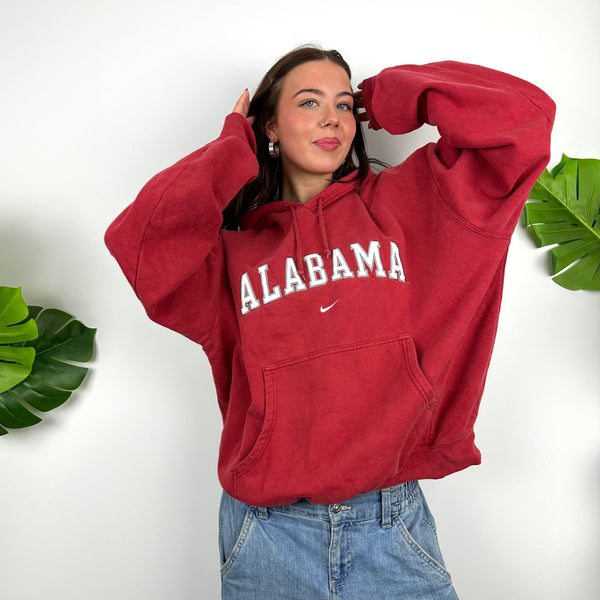 Nike x Alabama Red Embroidered Spell Out Hoodie (L)