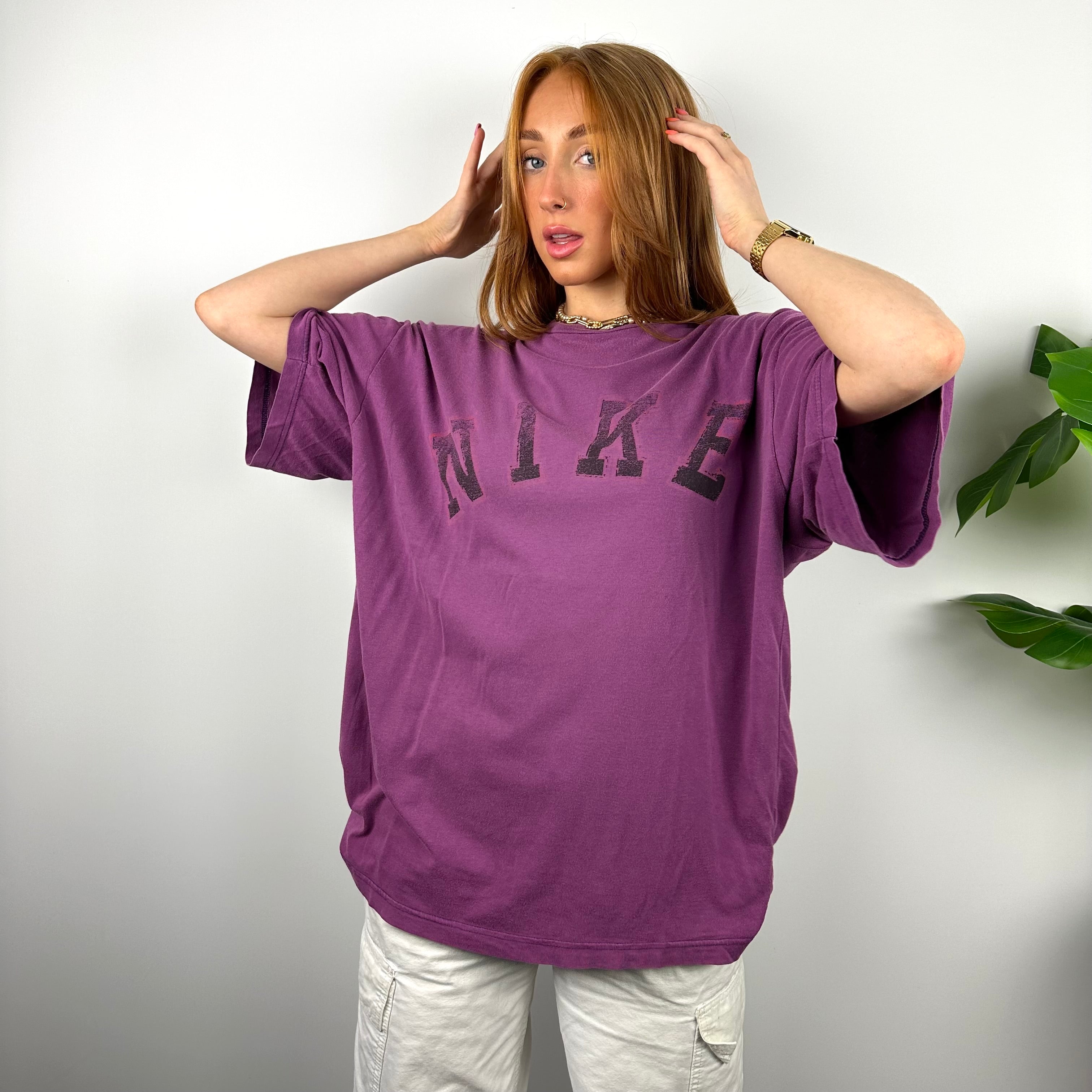 Nike RARE Purple Spell Out T Shirt (XL)
