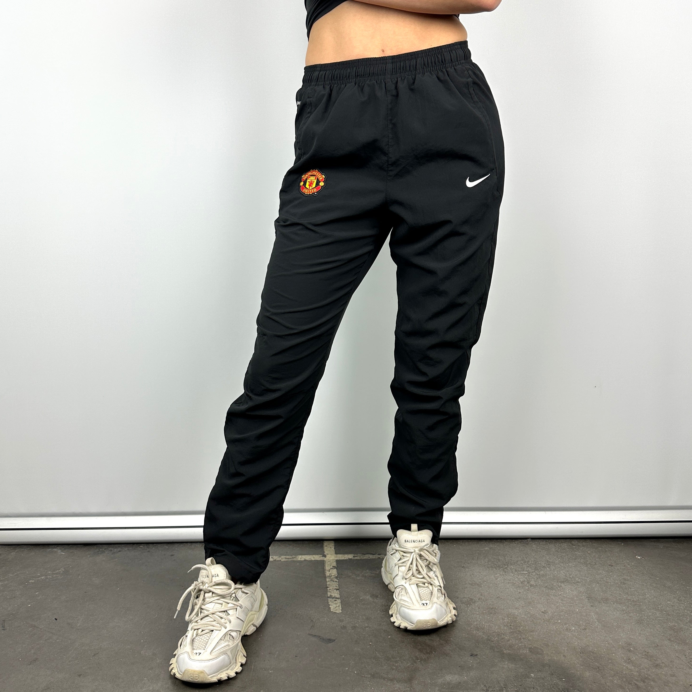 Nike X Manchester United Black Embroidered Logo Track Pants (M)