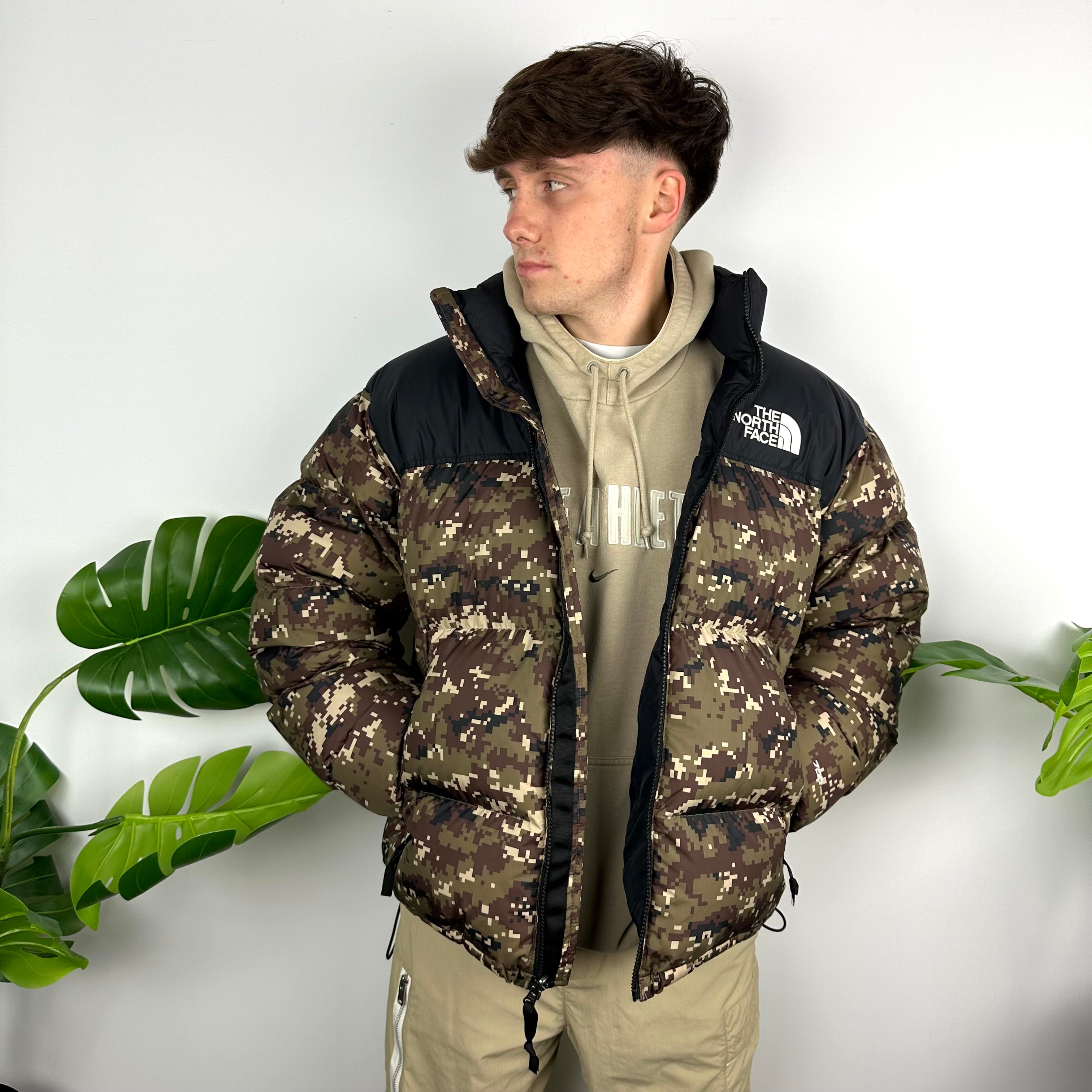 North Face Camouflage Puffer Jacket (L)