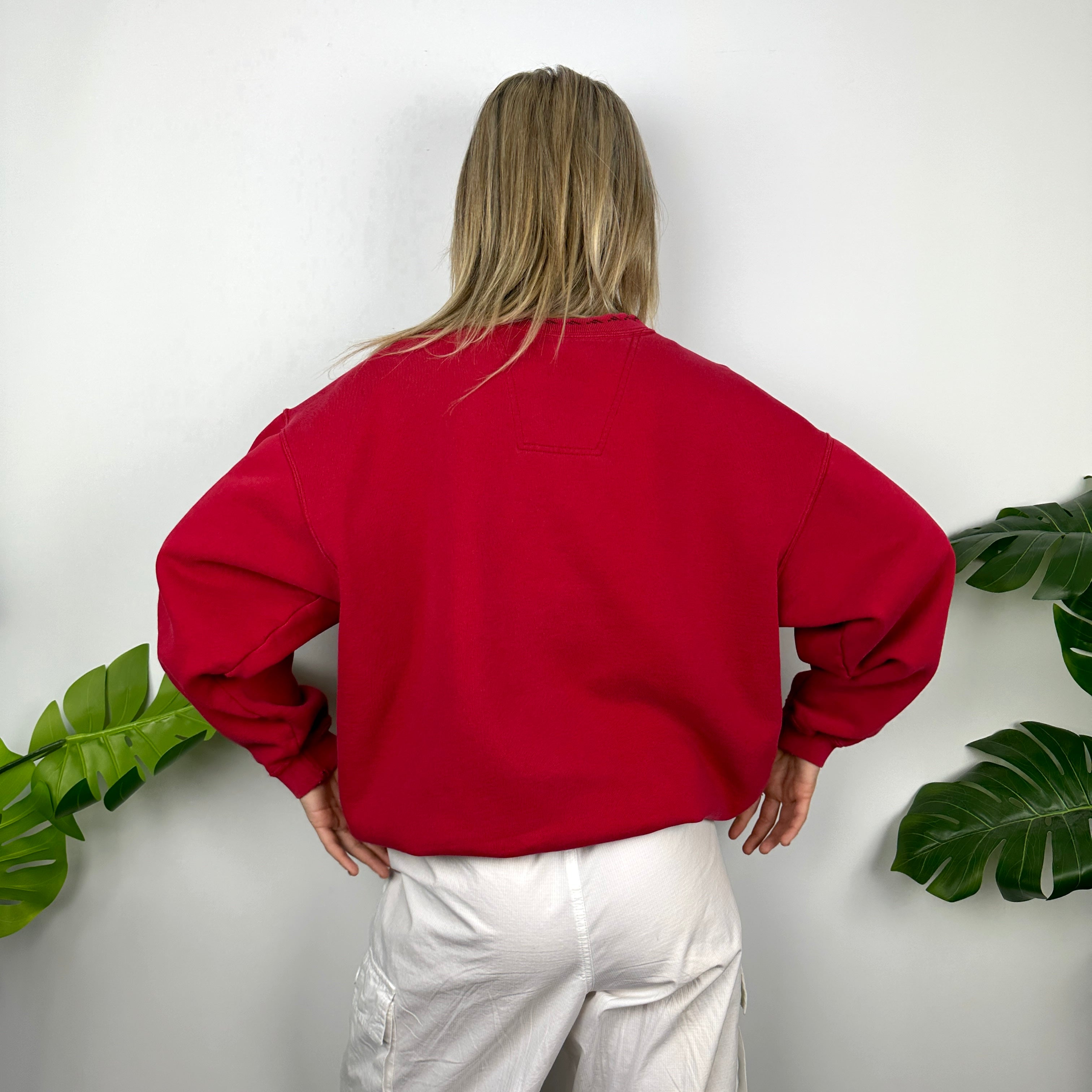 Adidas Equipment RARE Red Embroidered Spell Out Sweatshirt (M)