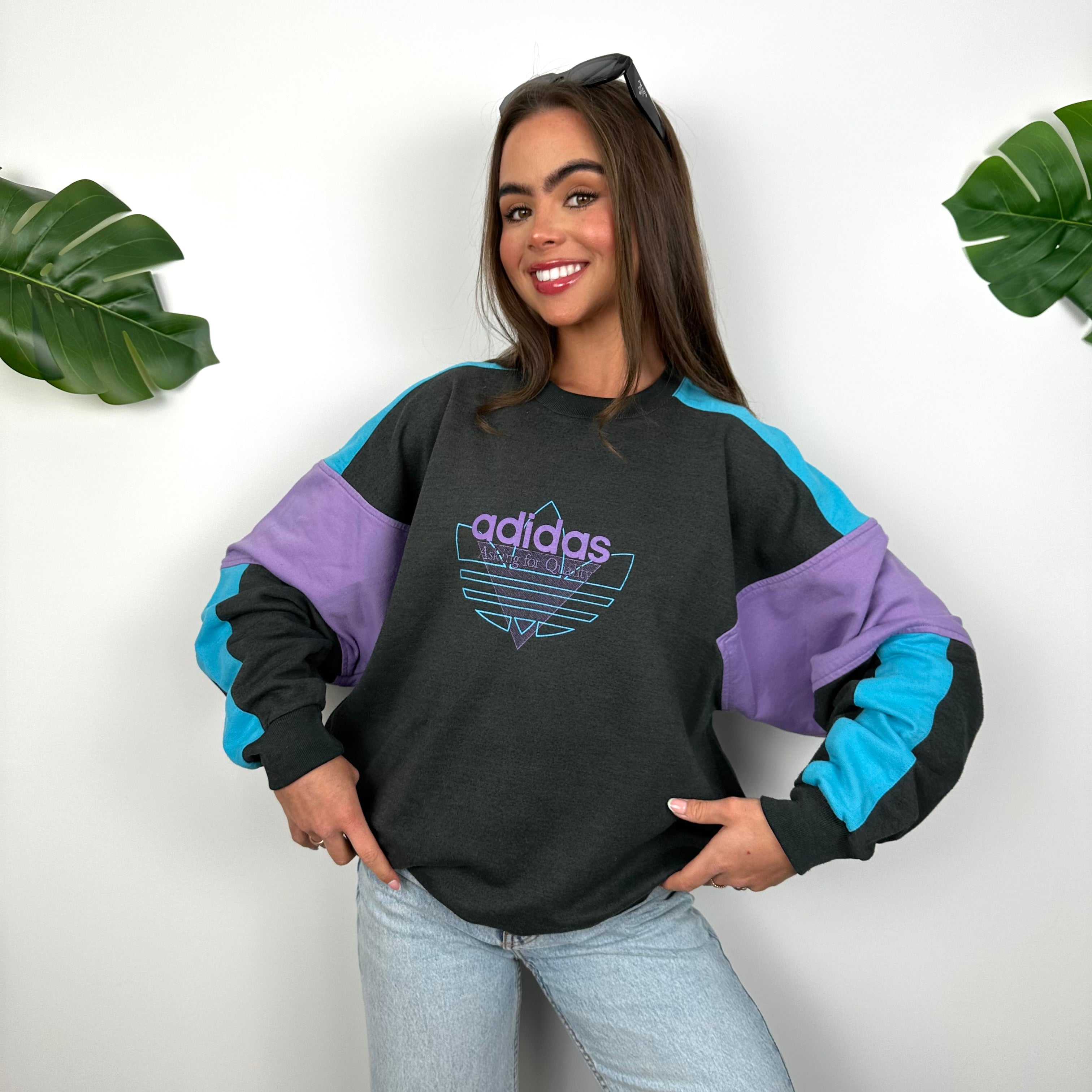 Adidas Black Spell Out Sweatshirt (M)