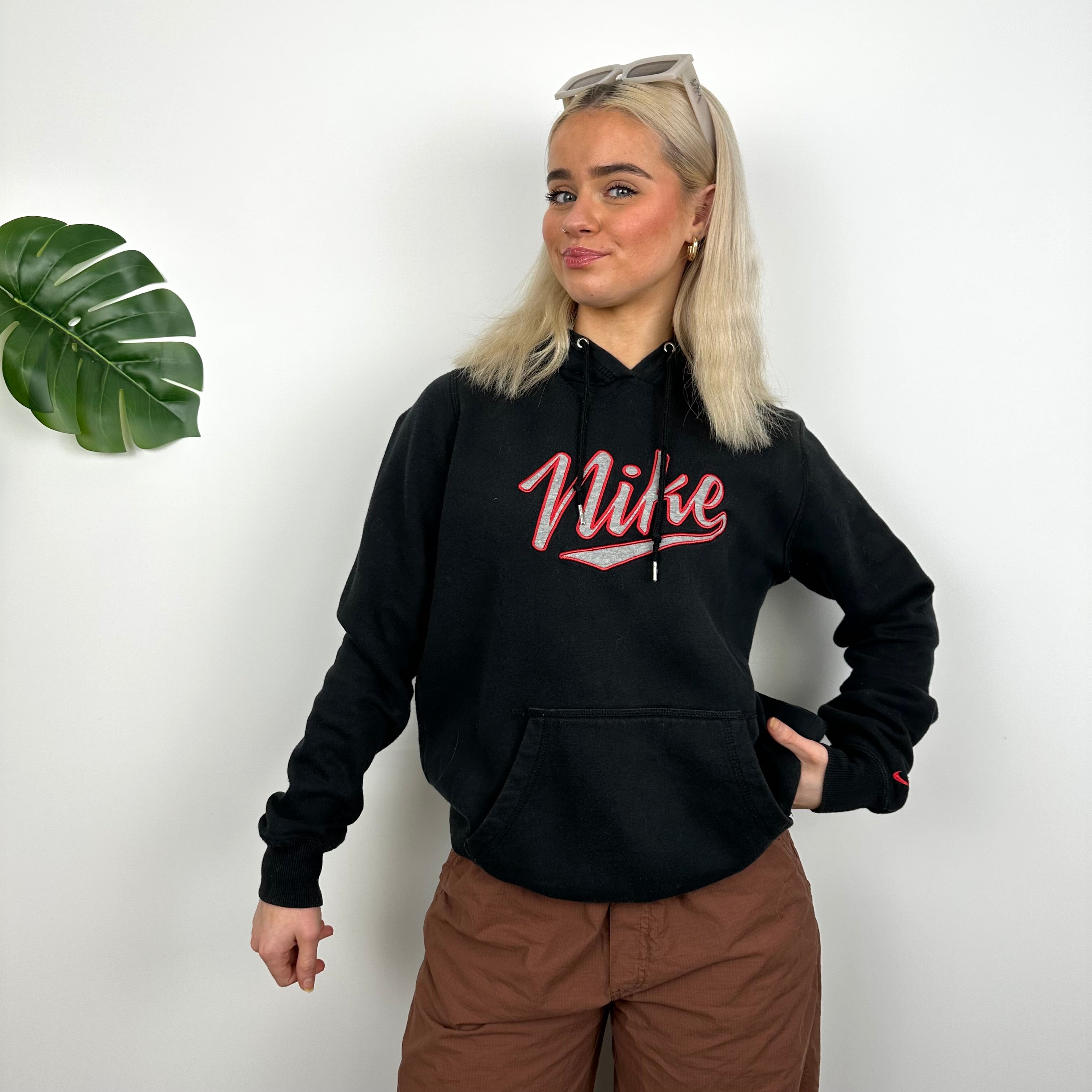 Nike Black Embroidered Spell Out Hoodie (M)