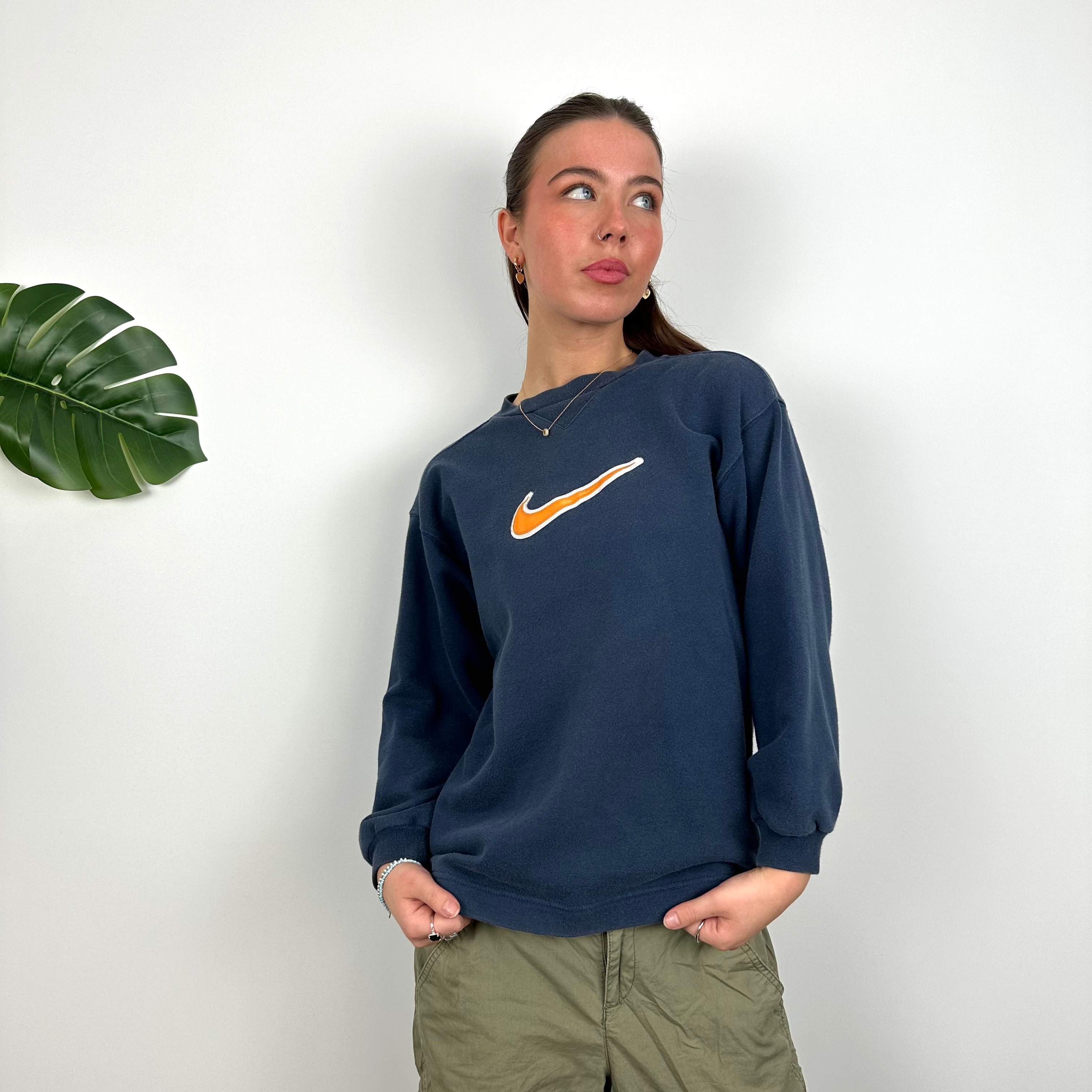 Nike Navy Embroidered Centre Swoosh Sweatshirt (S)