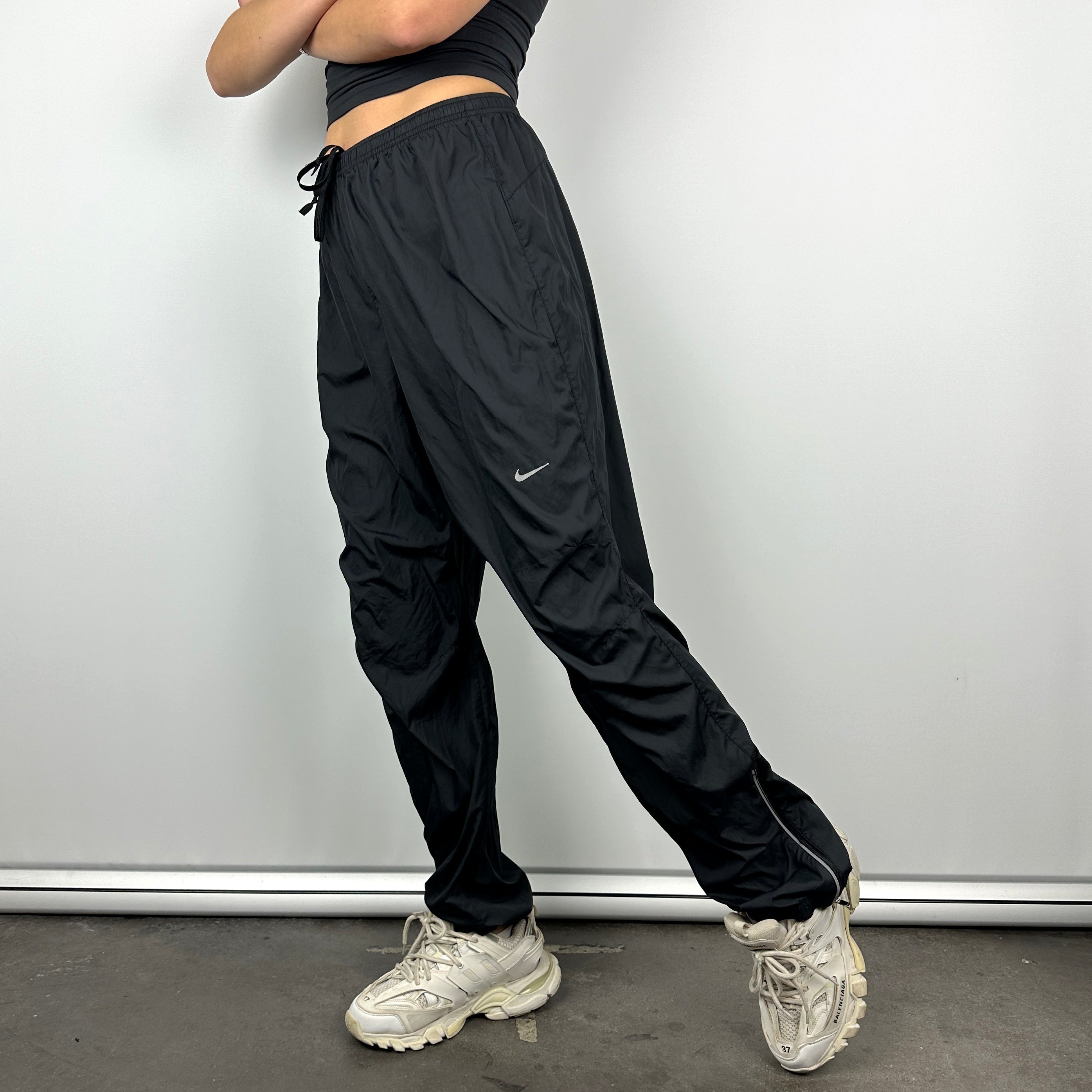 Nike Black Swoosh Track Pants (M)