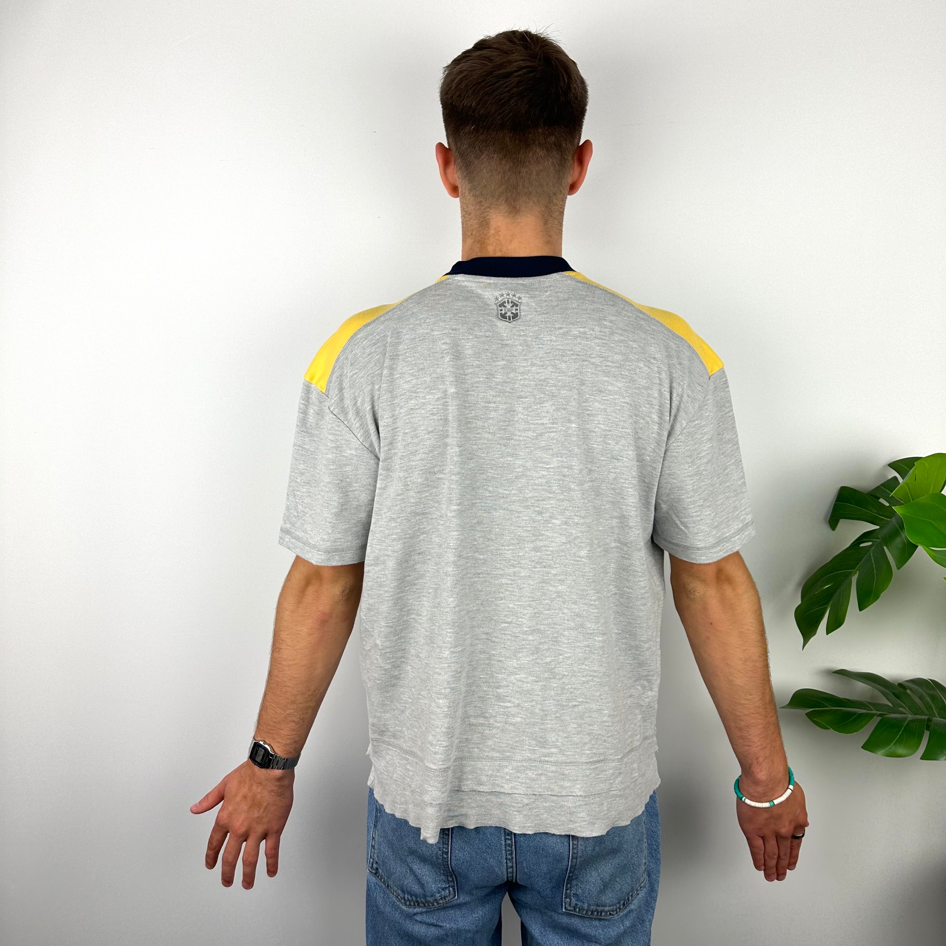 Nike X Brazil RARE Grey Embroidered Spell Out T Shirt (XL)