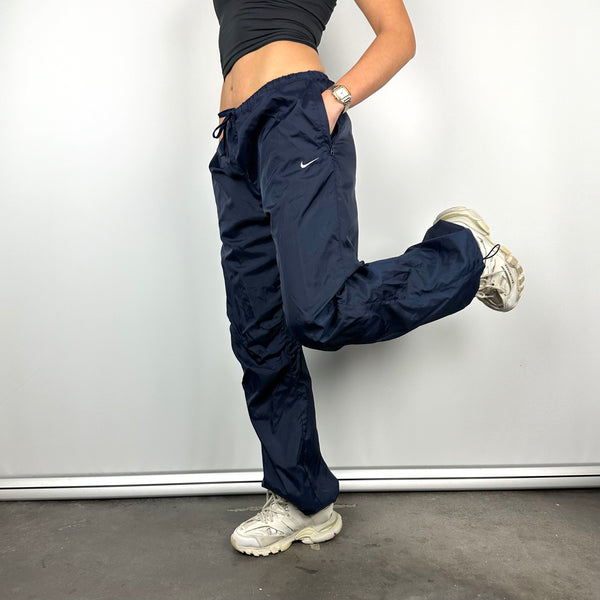 Nike Navy Embroidered Swoosh Track Pants (M)