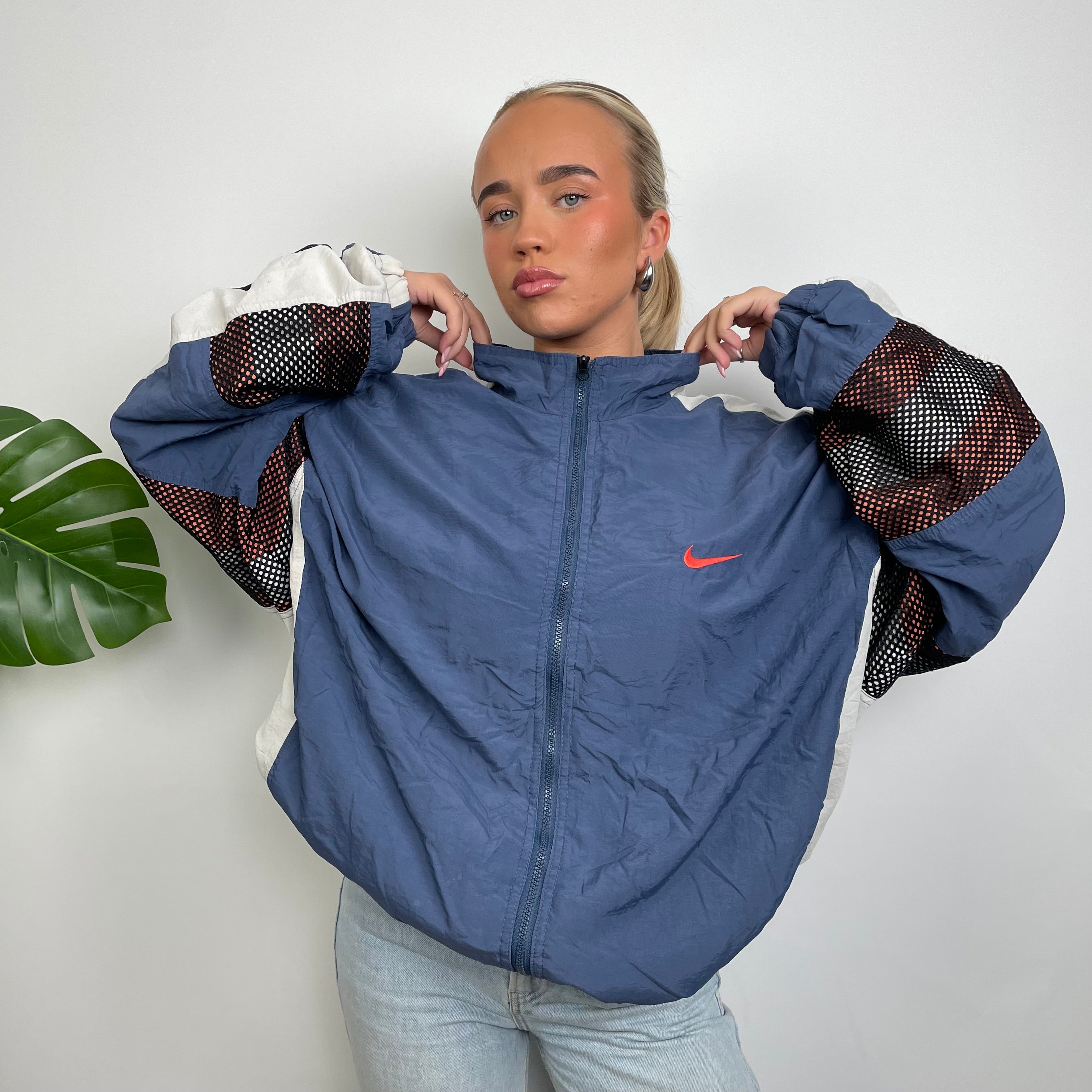 Nike Embroidered Swoosh Windbreaker Jacket (L)