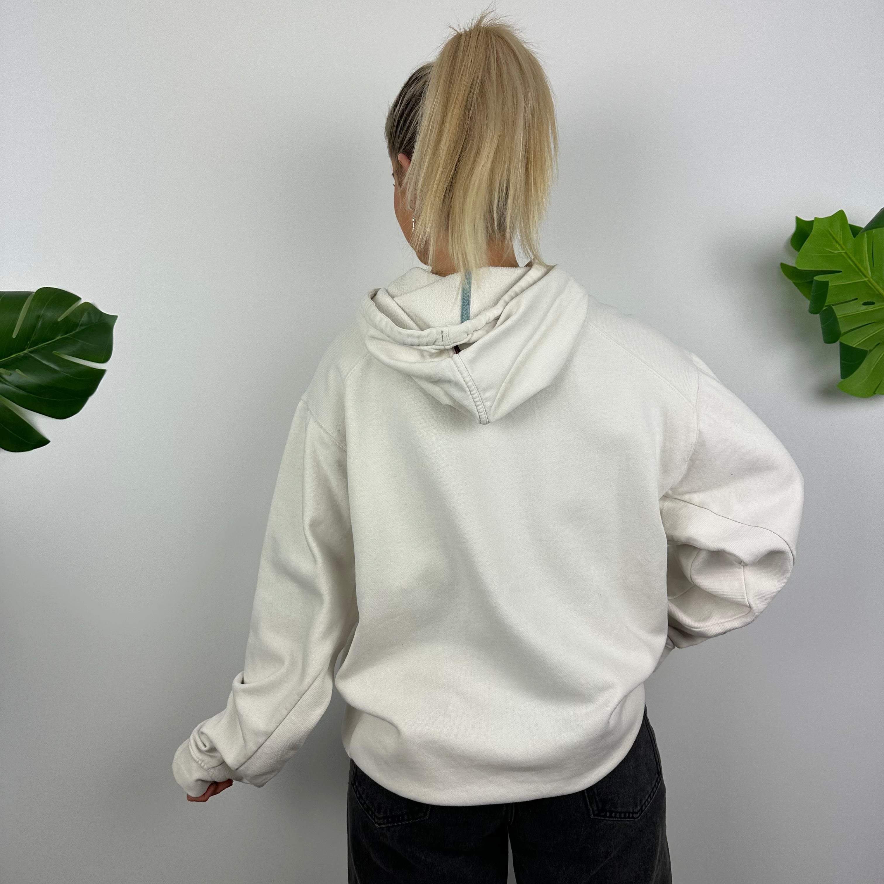 Nike RARE White Embroidered Spell Out Hoodie (L)