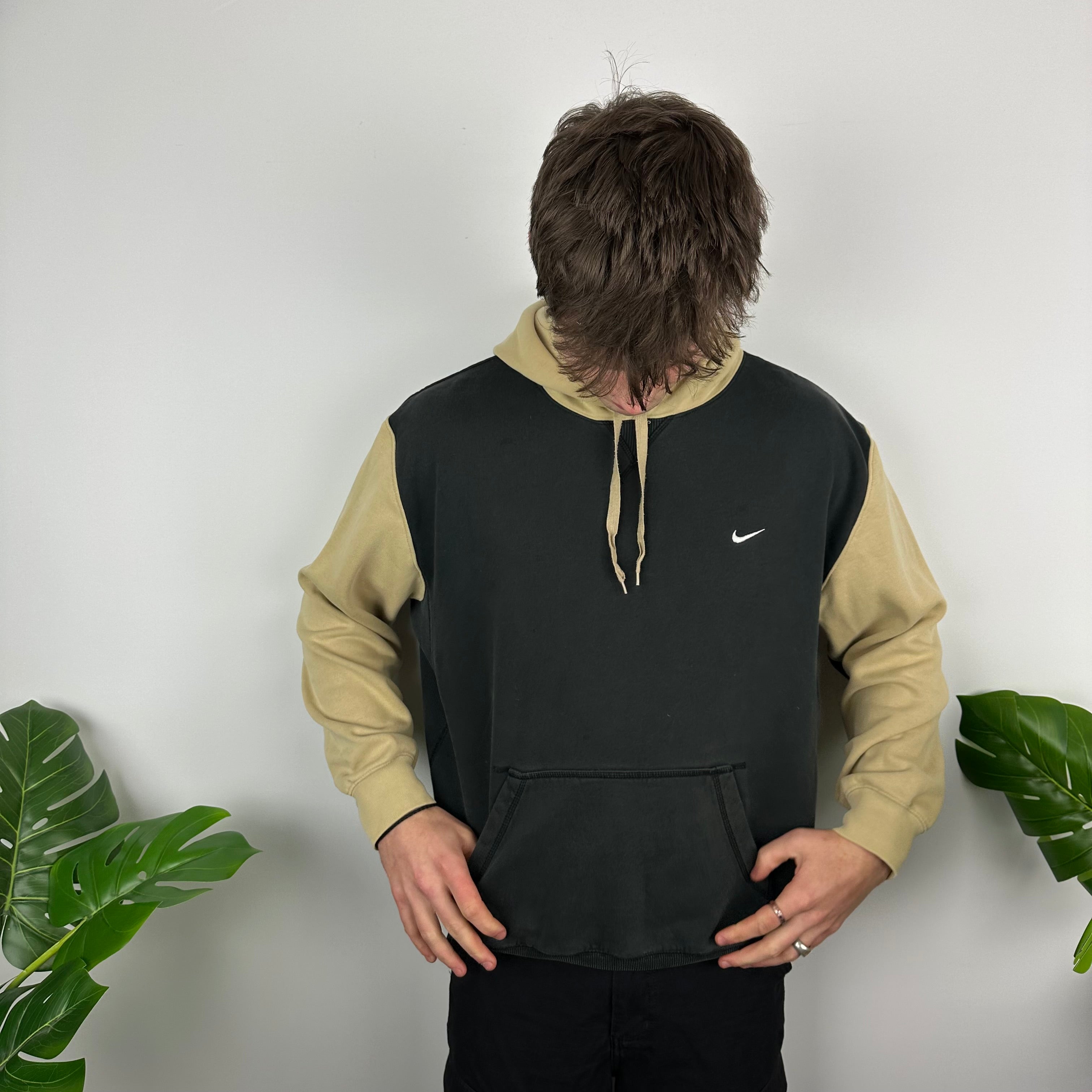 Nike Black Embroidered Swoosh Hoodie (L)