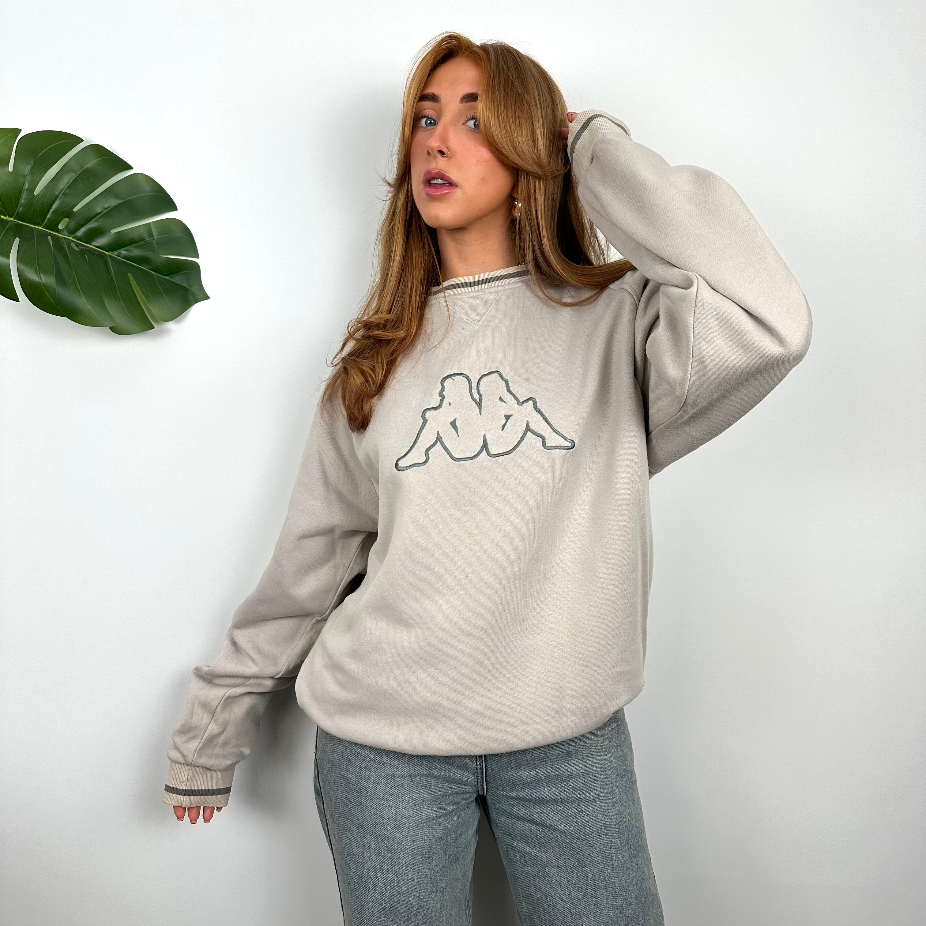 Kappa Tan Embroidered Logo Sweatshirt (M)