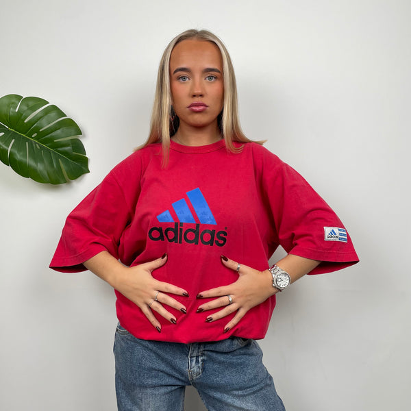 Adidas RARE Red Spell Out T Shirt (L)