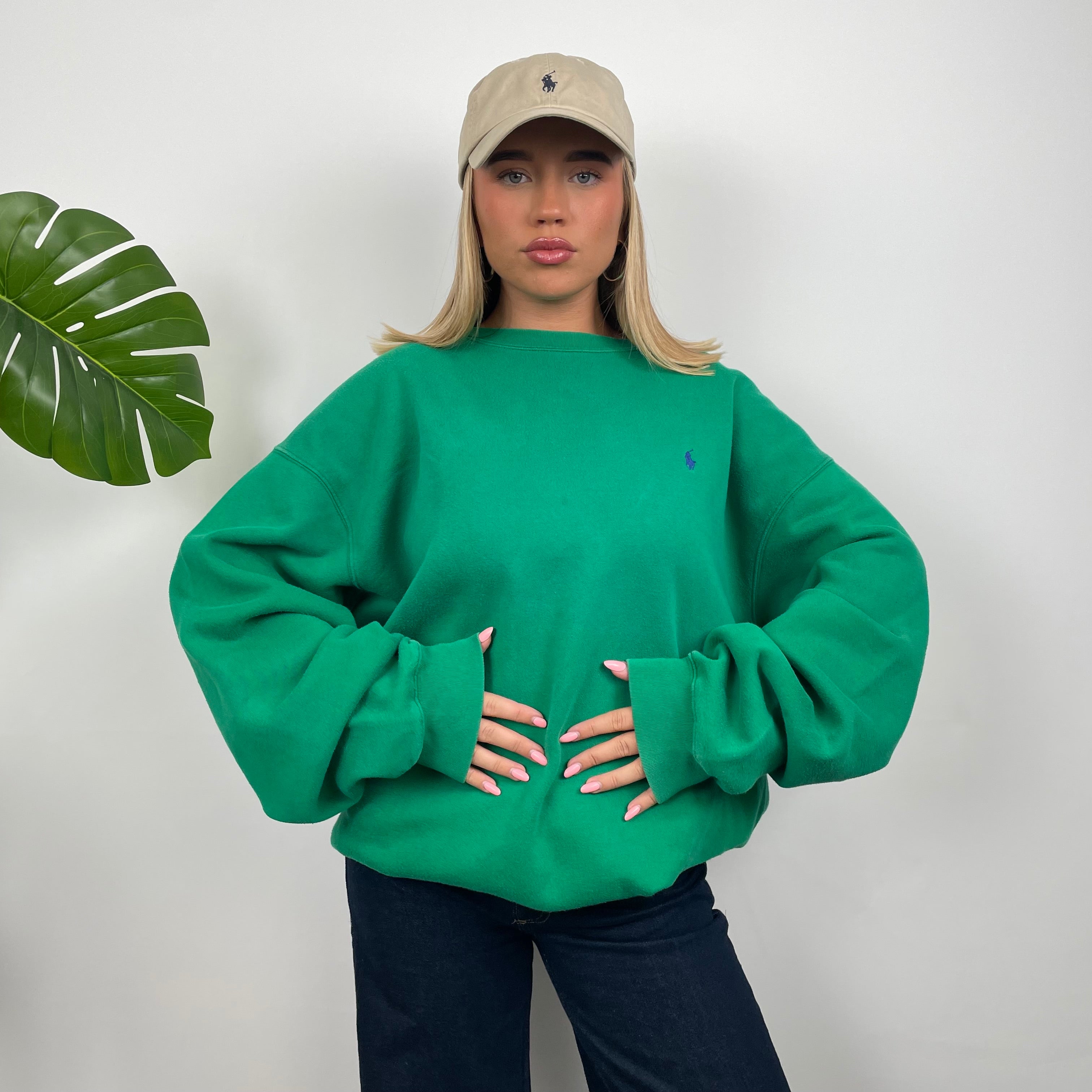 Polo Ralph Lauren Green Embroidered Logo Sweatshirt (XL)