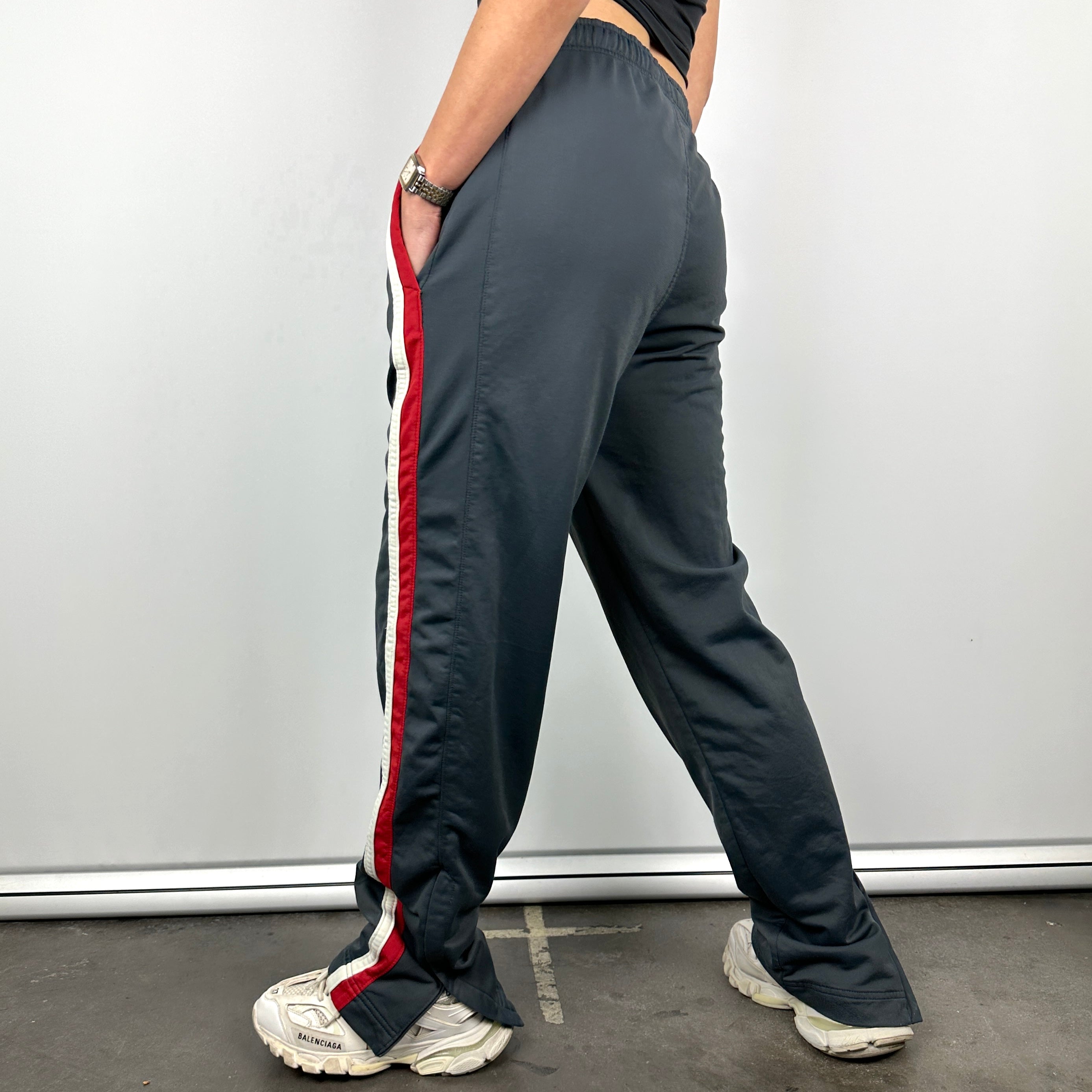 Nike Dark Grey Embroidered Swoosh Track Pants (M)