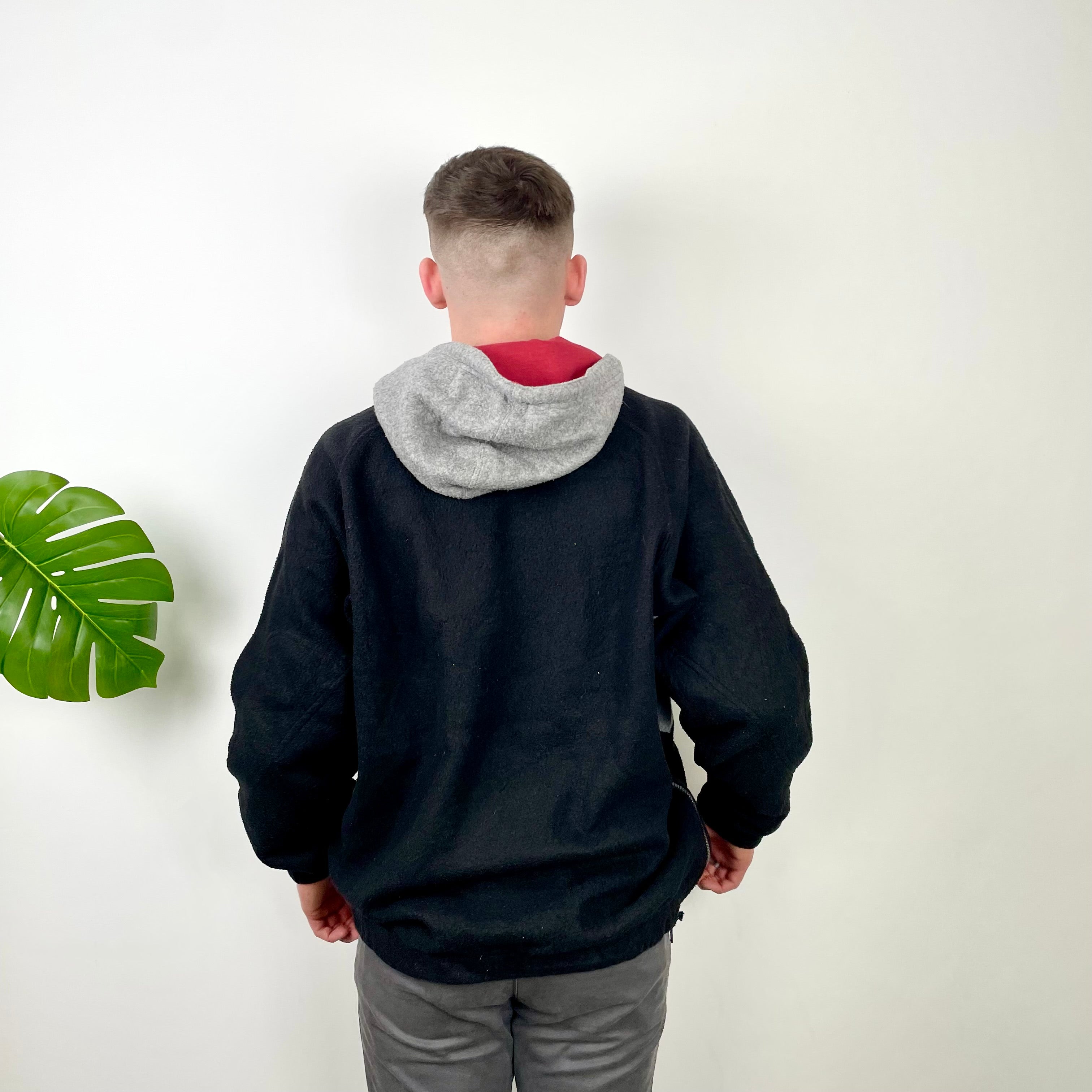 Adidas Training Navy Embroidered Spell Out Teddy Bear Fleece Hoodie (XL)