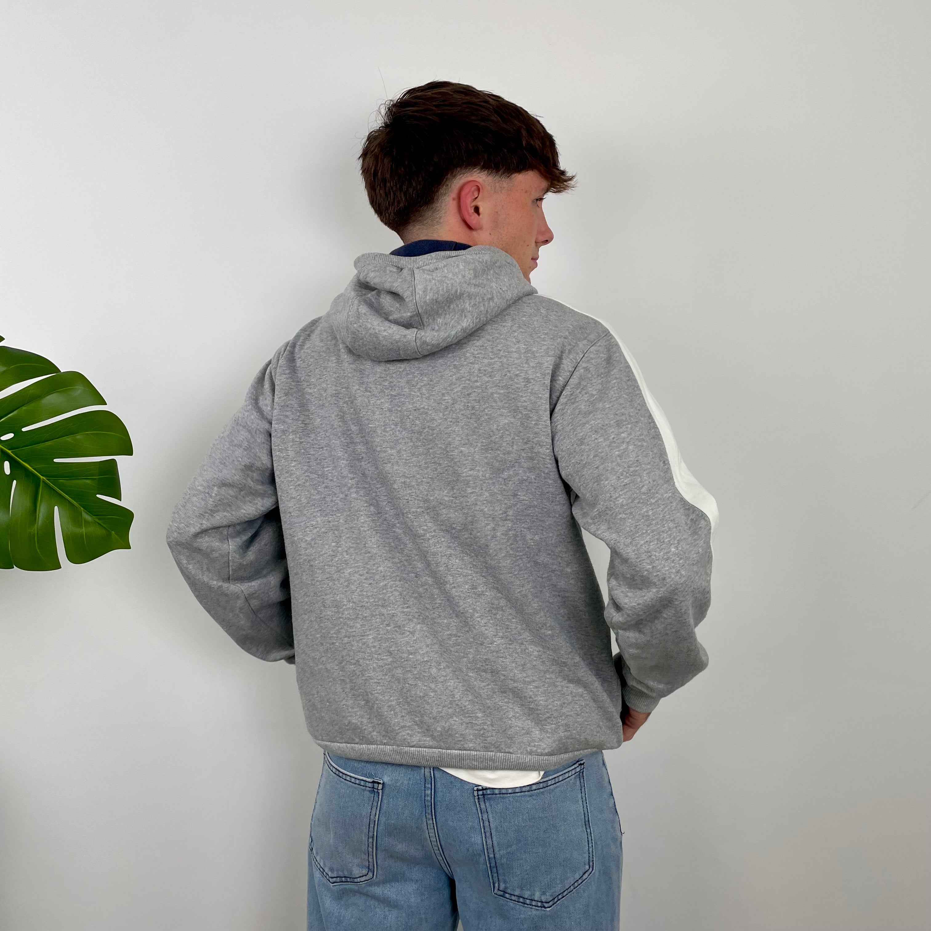 Nike Grey Embroidered Spell Out Hoodie (M)