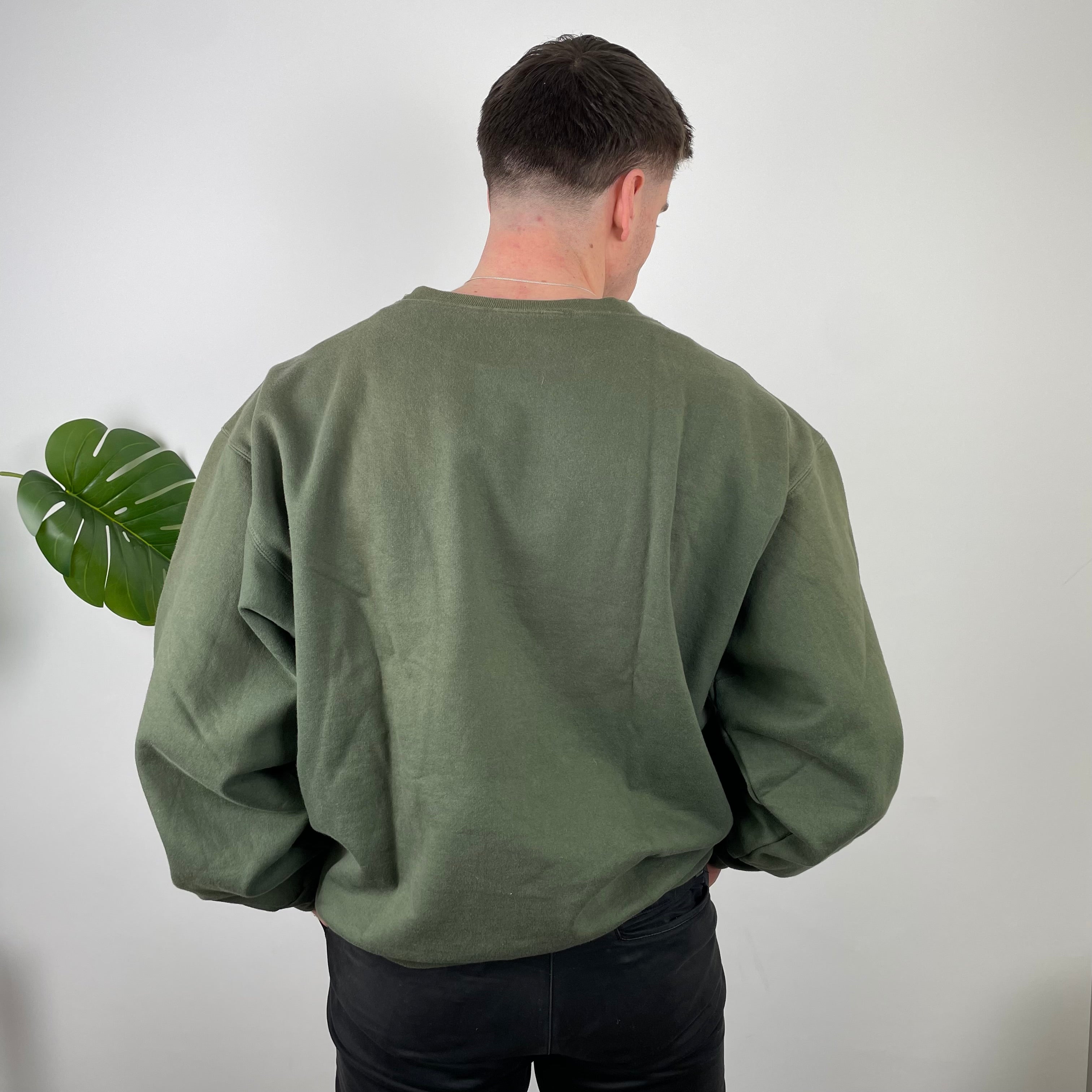 Timberland Green Embroidered Spell Out Sweatshirt (L)