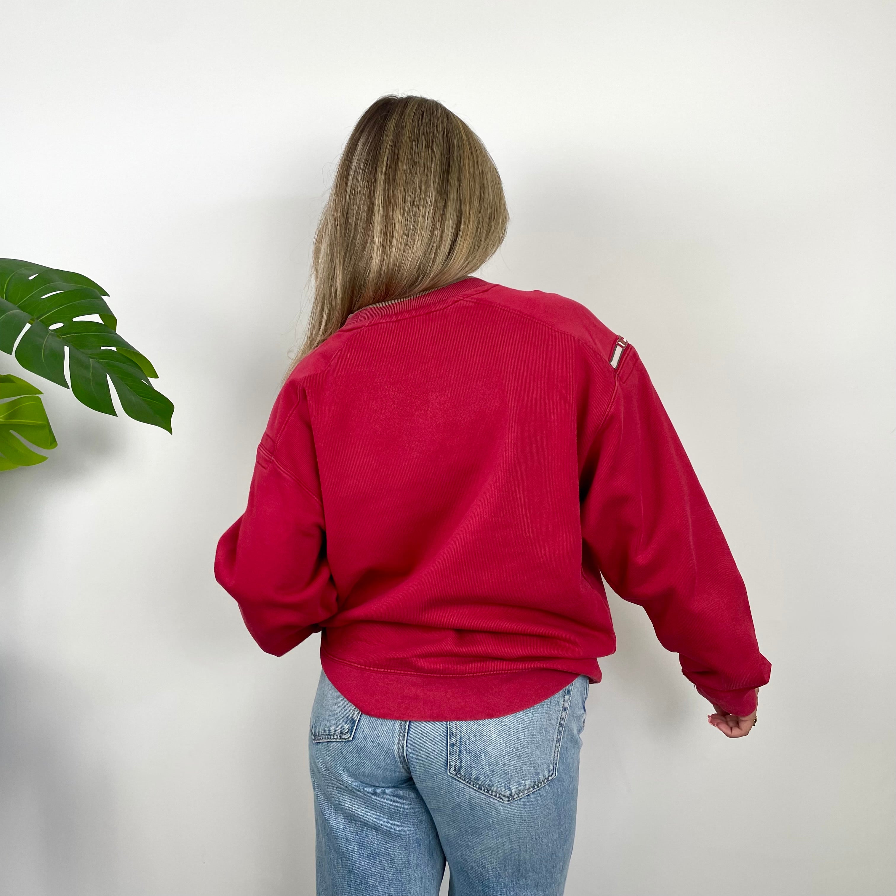 Nike Red Embroidered Spell Out Sweatshirt (L)