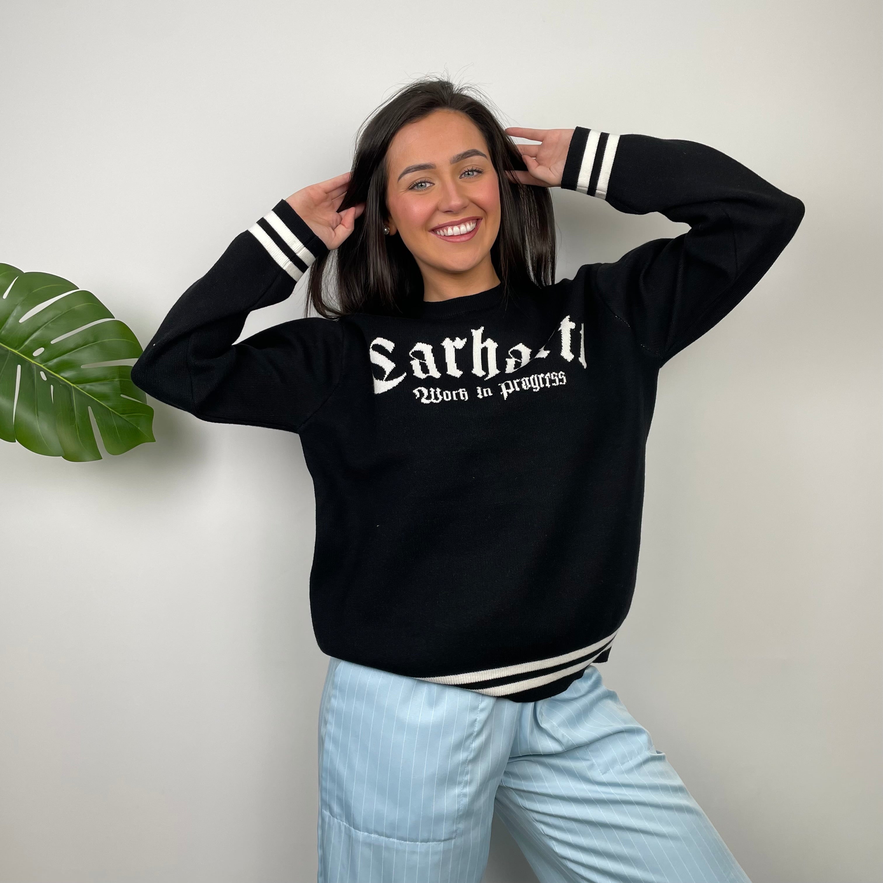 Carhartt RARE Black Embroidered Sweater (M)