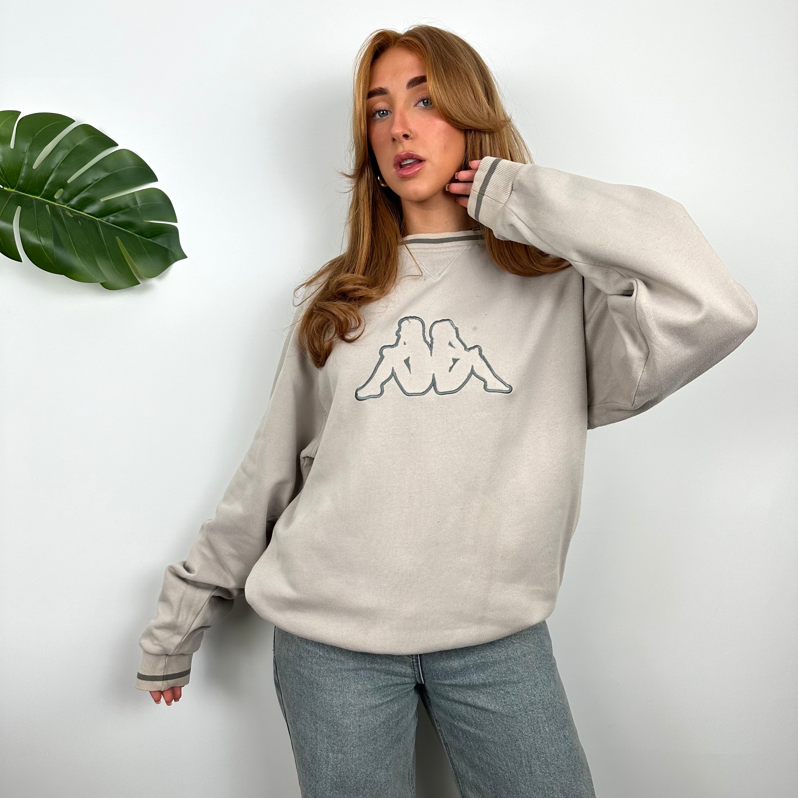 Kappa Tan Embroidered Logo Sweatshirt (M)