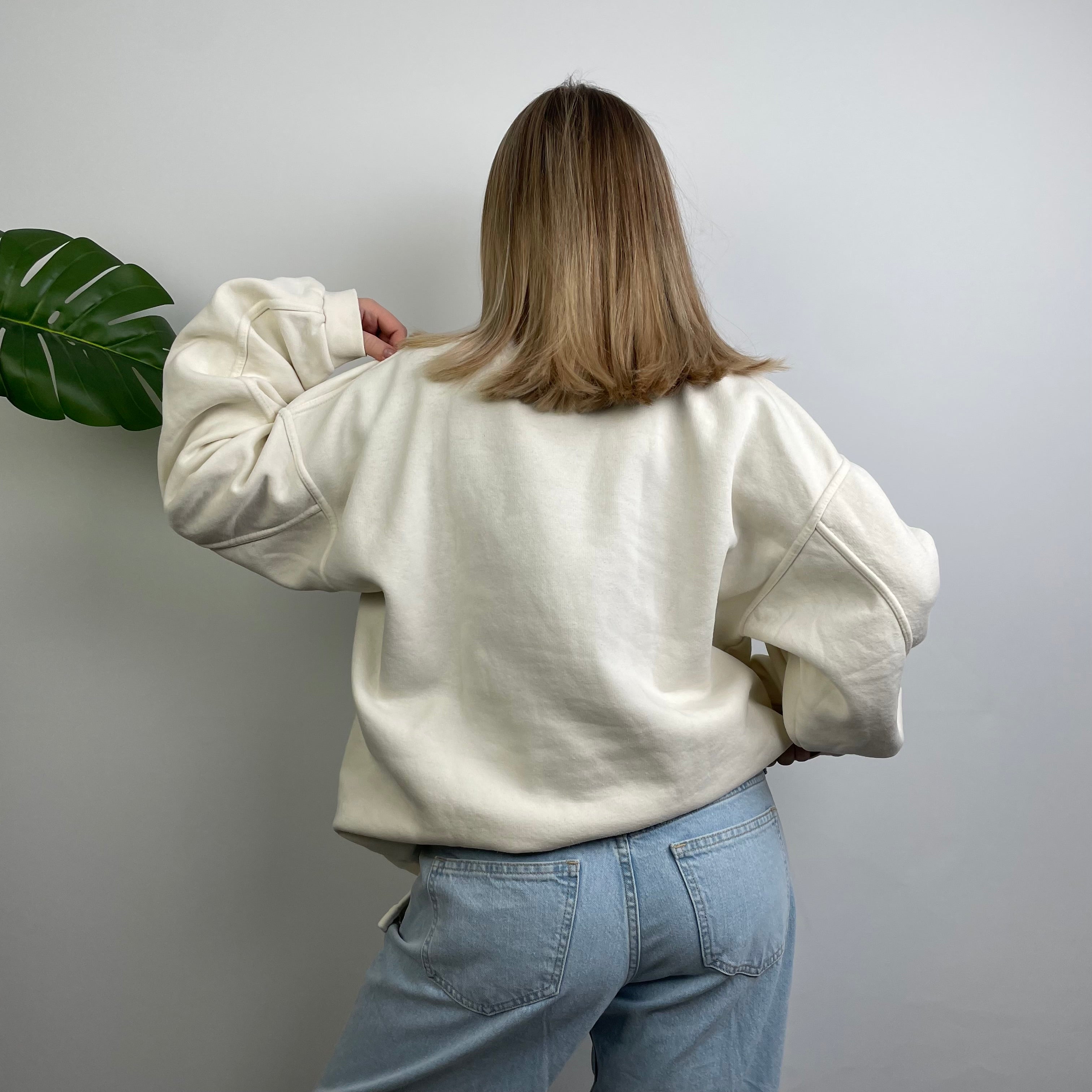 Adidas Equipment RARE White Embroidered Spell Out Sweatshirt (XL)