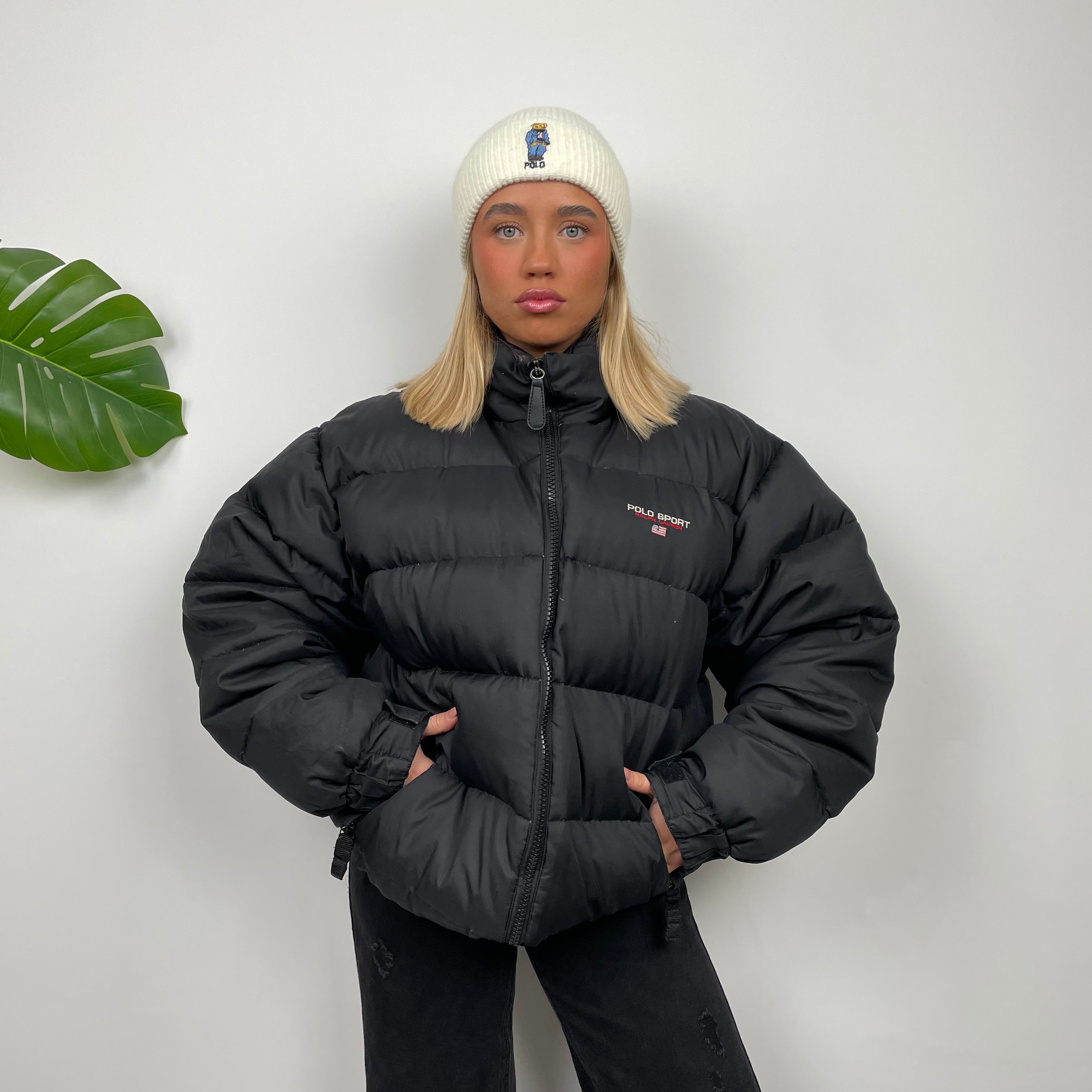 Polo sport black puffer jacket on sale