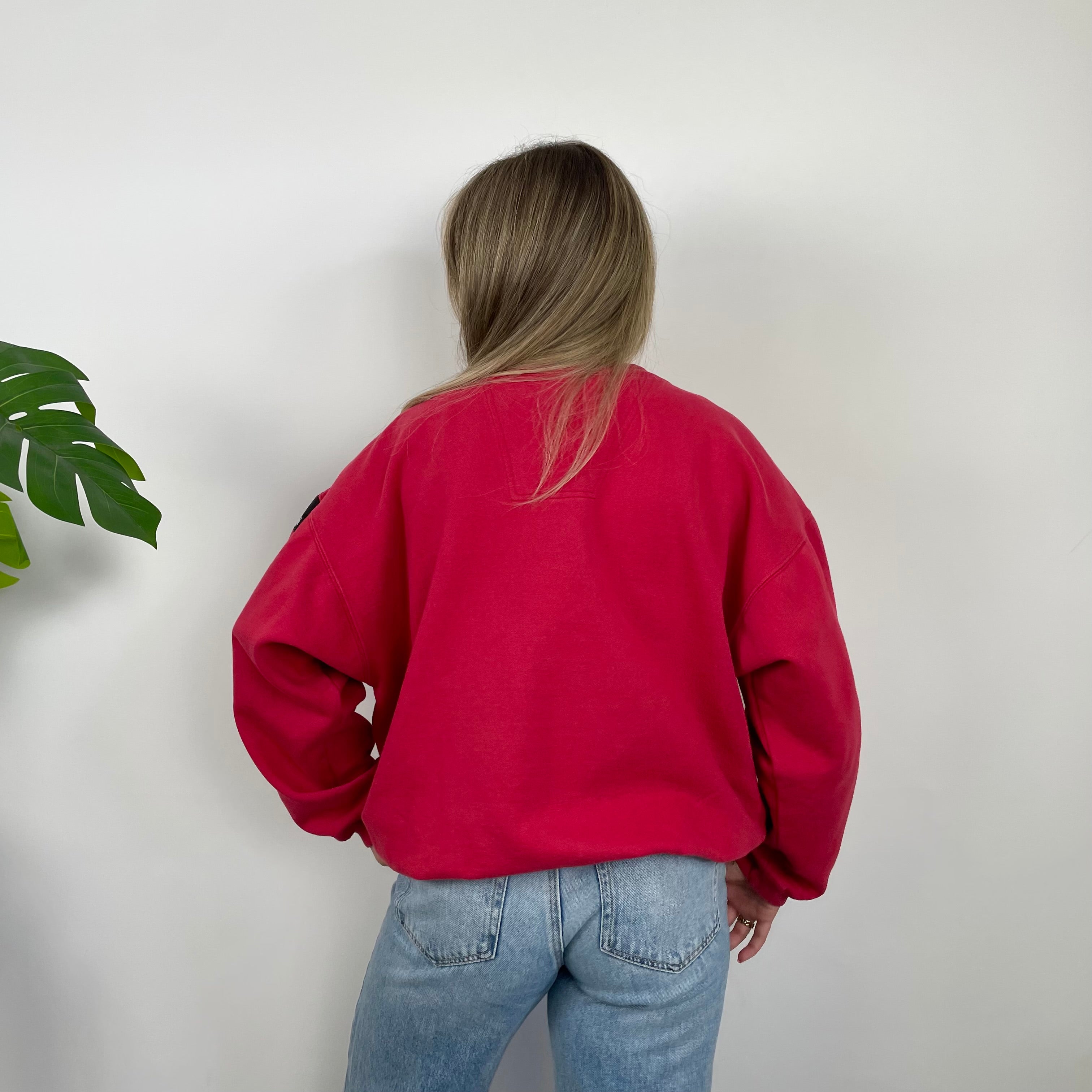Adidas Equipment RARE Red Embroidered Spell Out Sweatshirt (S)