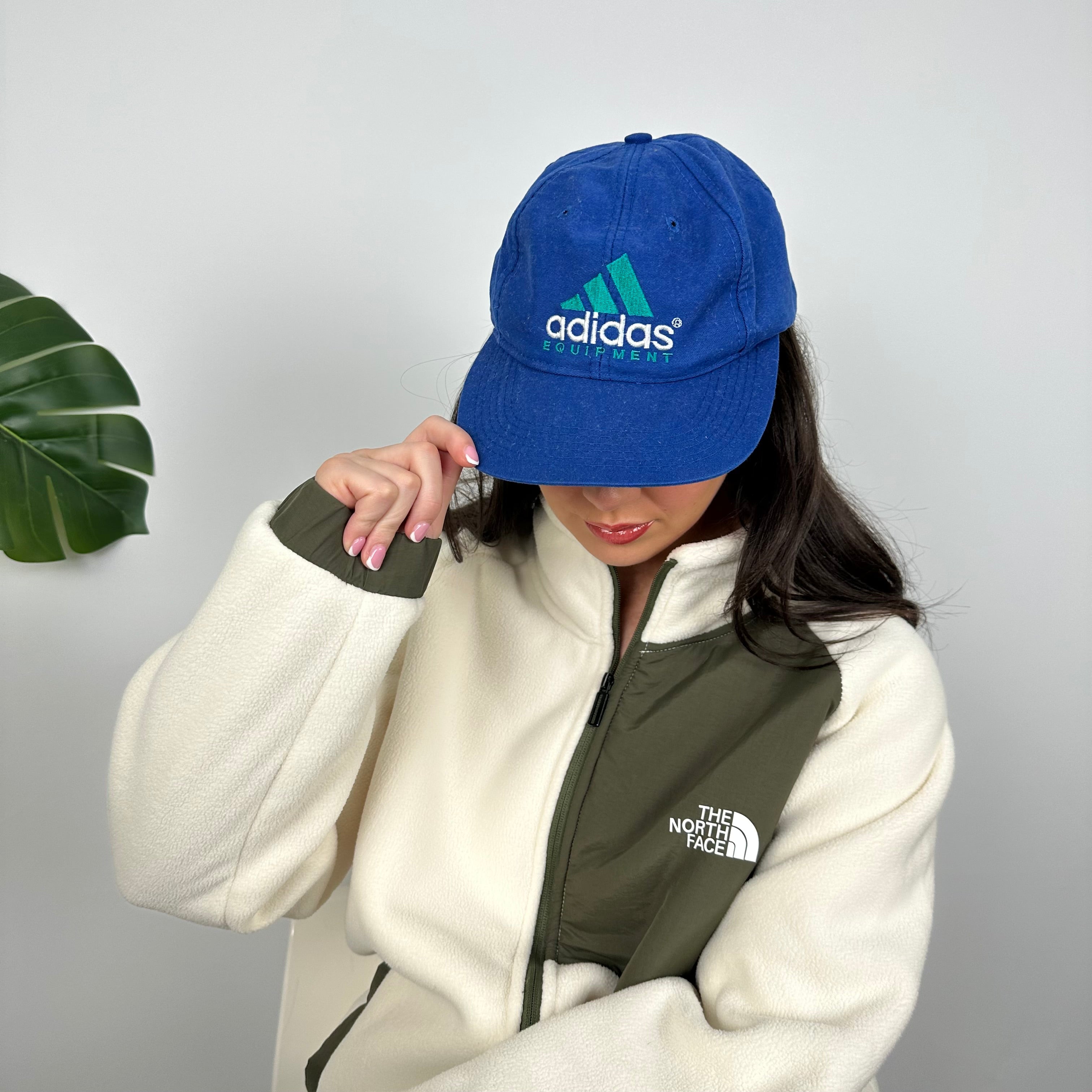 Adidas Equipment RARE Blue & Turquoise Embroidered Spell Out Cap