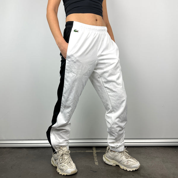 Lacoste White Embroidered Logo Track Pants (M)