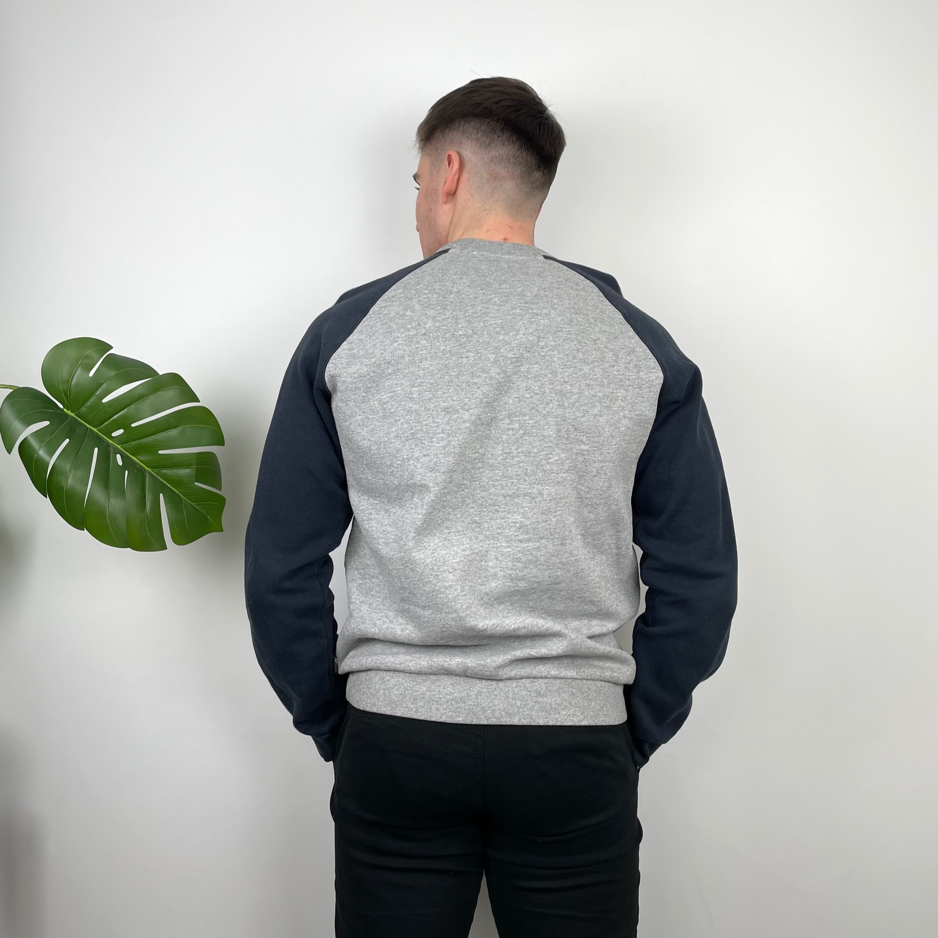 Adidas Grey Embroidered Spell Out Sweatshirt (L)